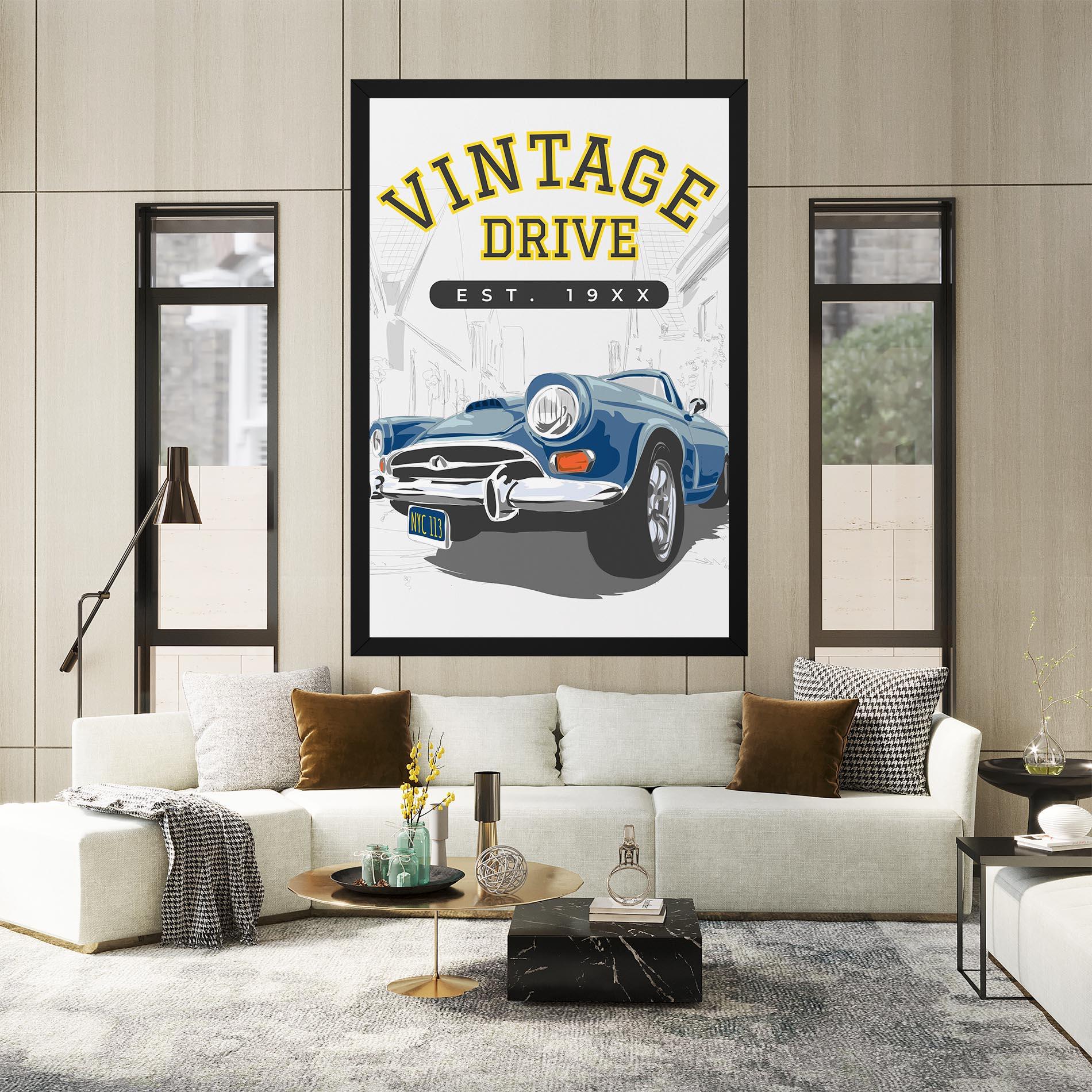 Vászonkép Vintage Drive mockup 2