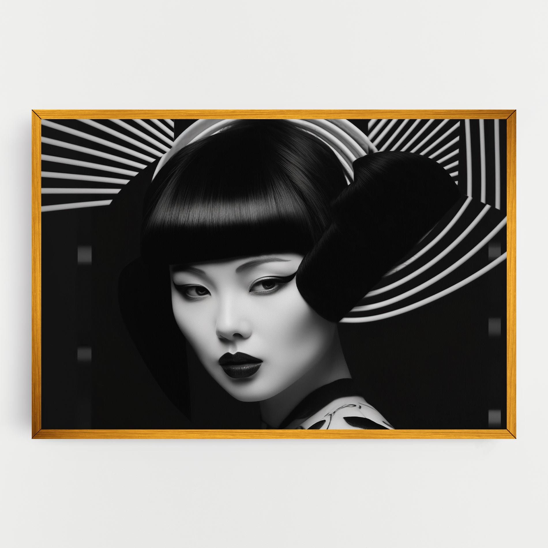 Abstract Asian Woman mockup 0