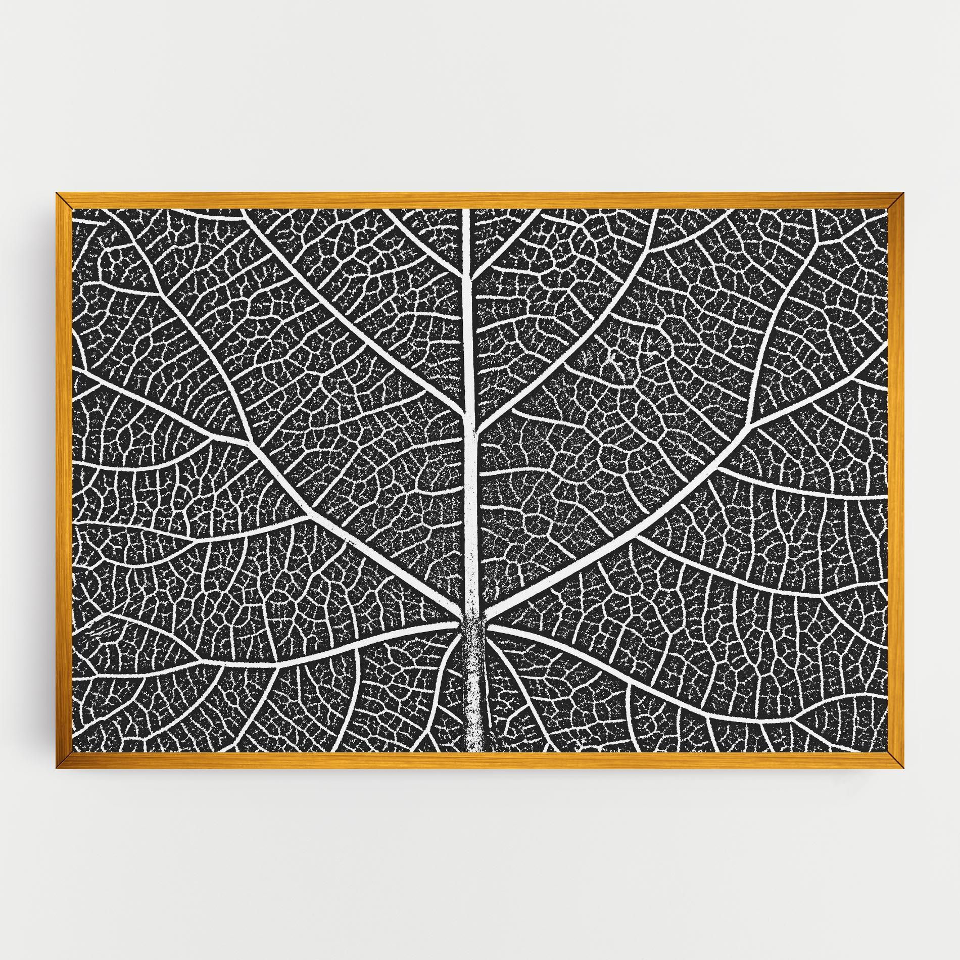 Vászonkép Close Grey Leaf mockup 0