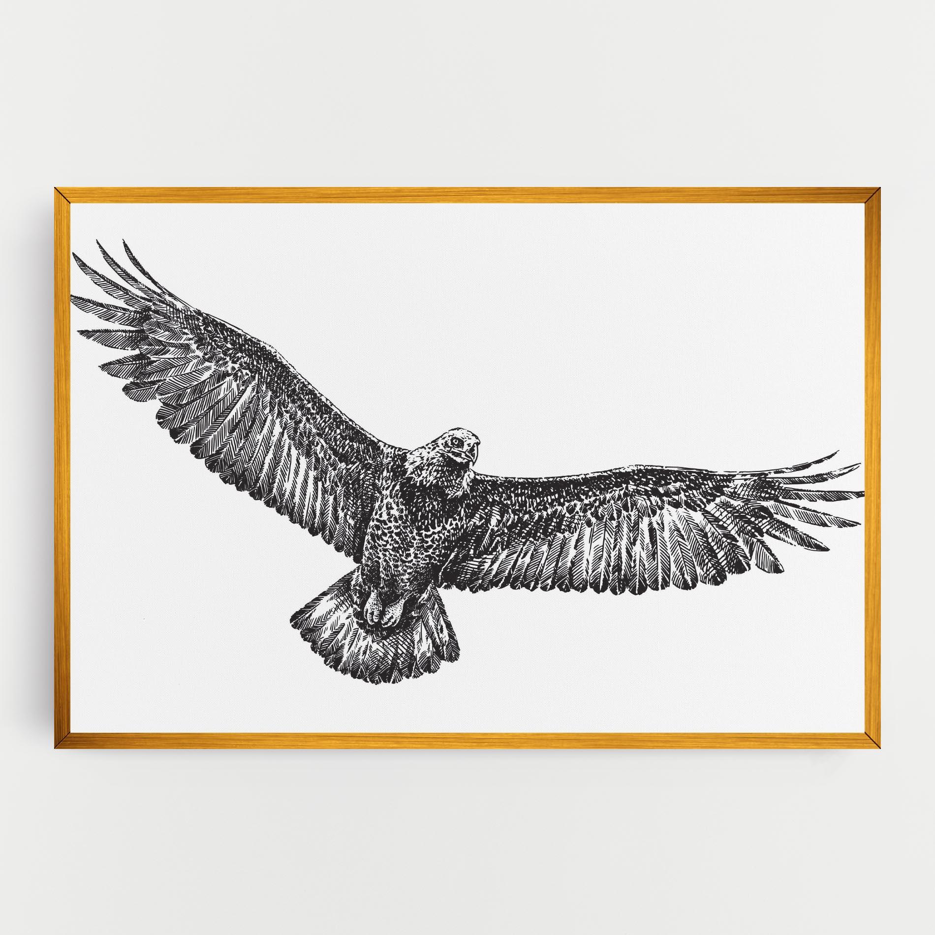 Vászonkép Eagle Art Line mockup 0
