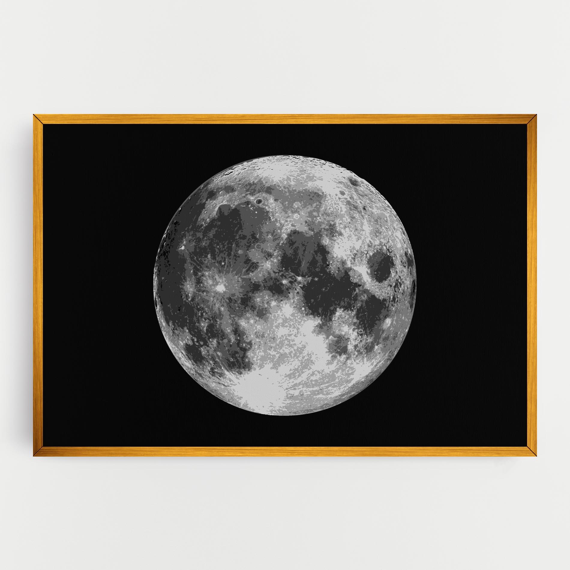Vászonkép Grey Shiny Moon mockup 0