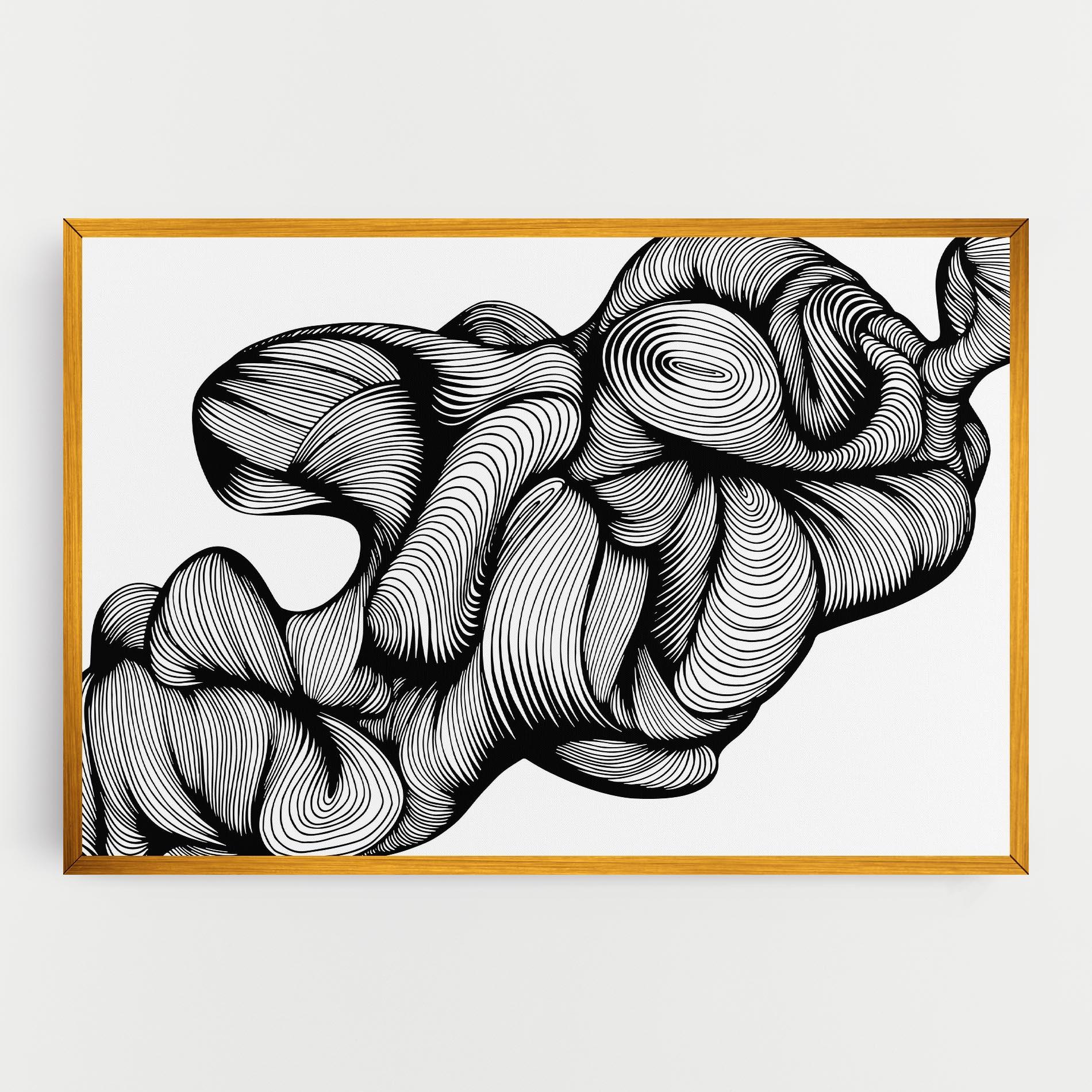 Vászonkép Monochrome Doodle mockup 0