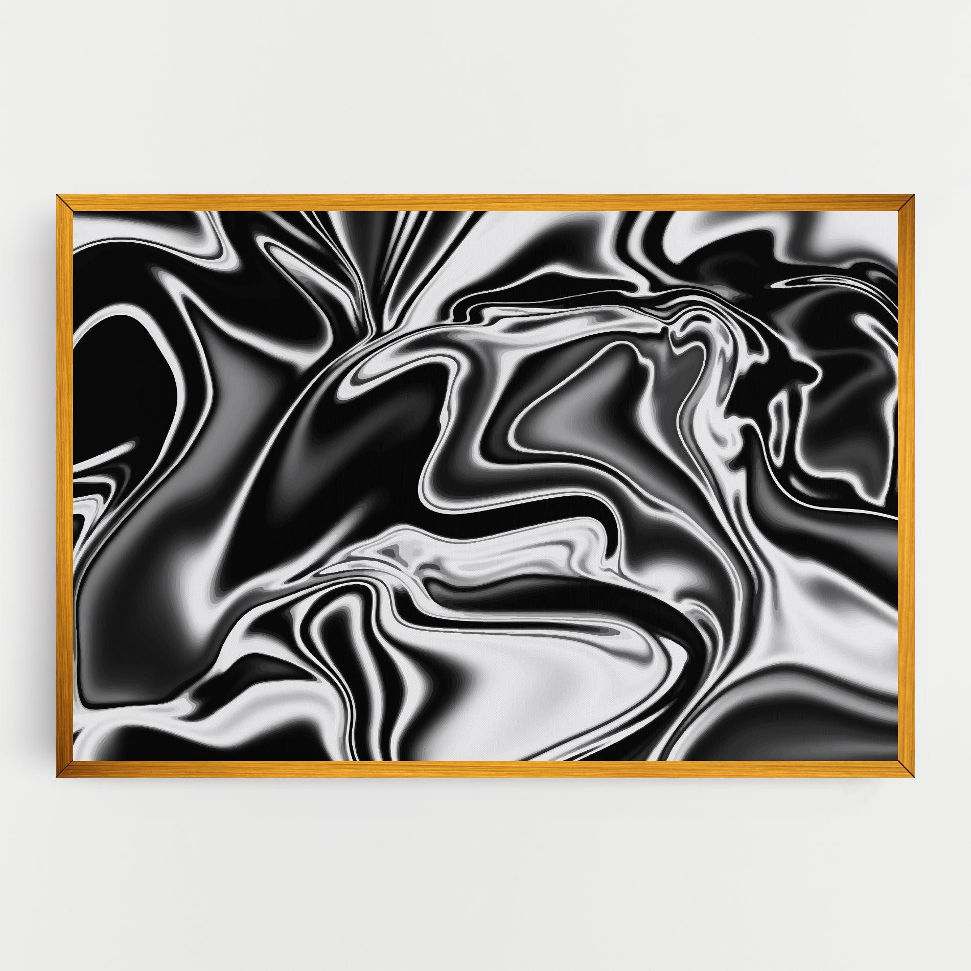 Vászonkép Silver Black Art mockup 0