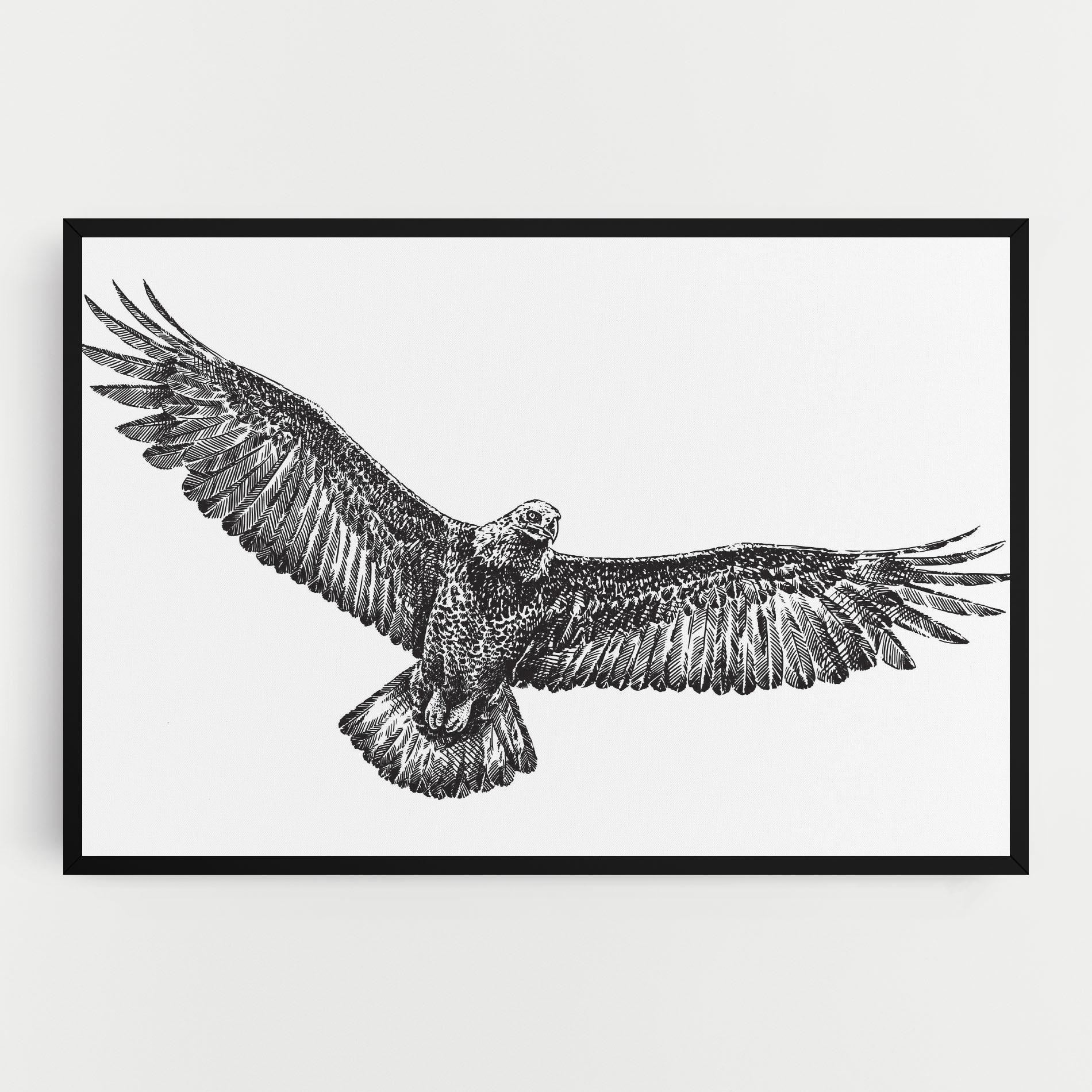 Vászonkép Eagle Art Line mockup 0