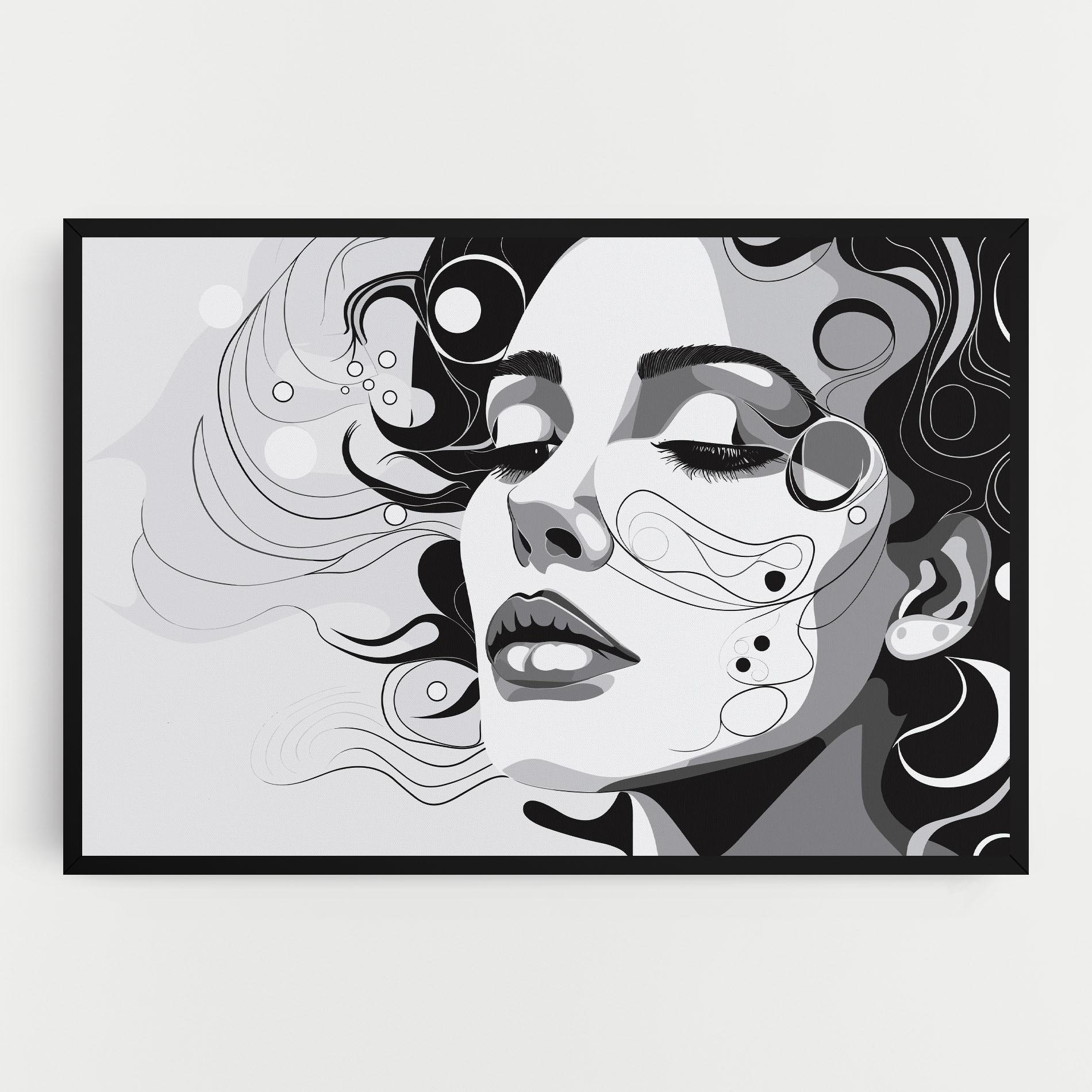 Vászonkép Grey Face Woman mockup 0