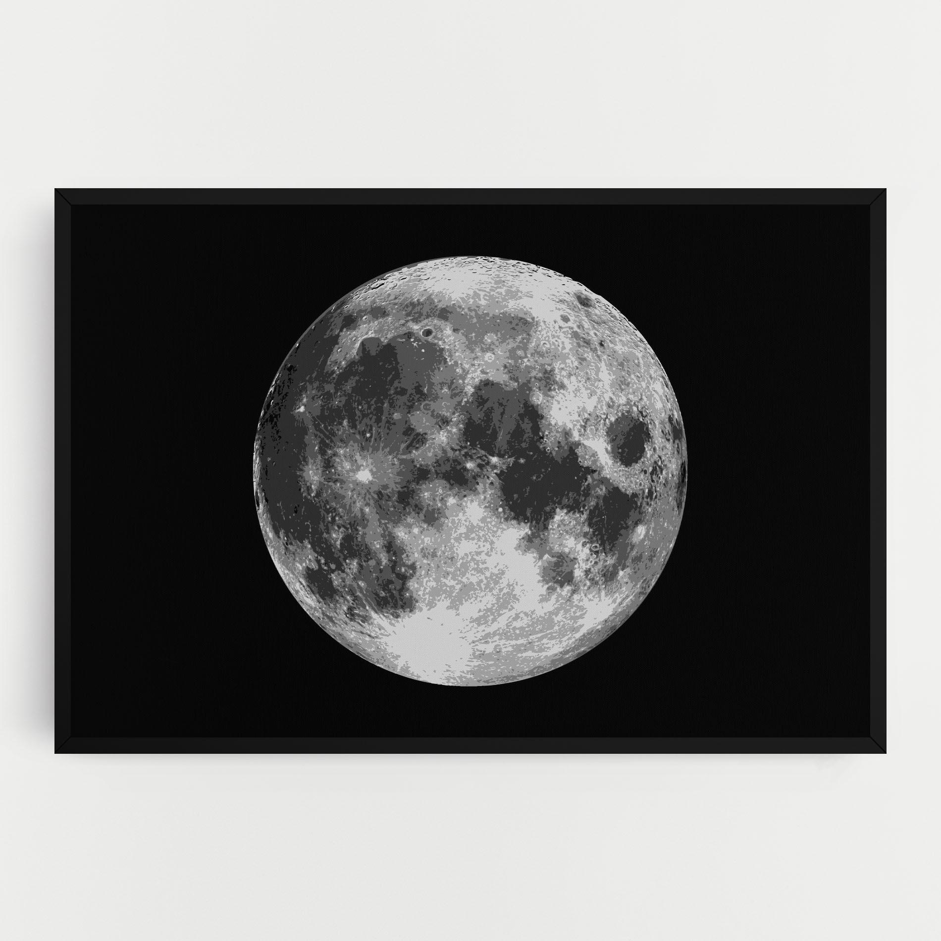 Vászonkép Grey Shiny Moon mockup 0