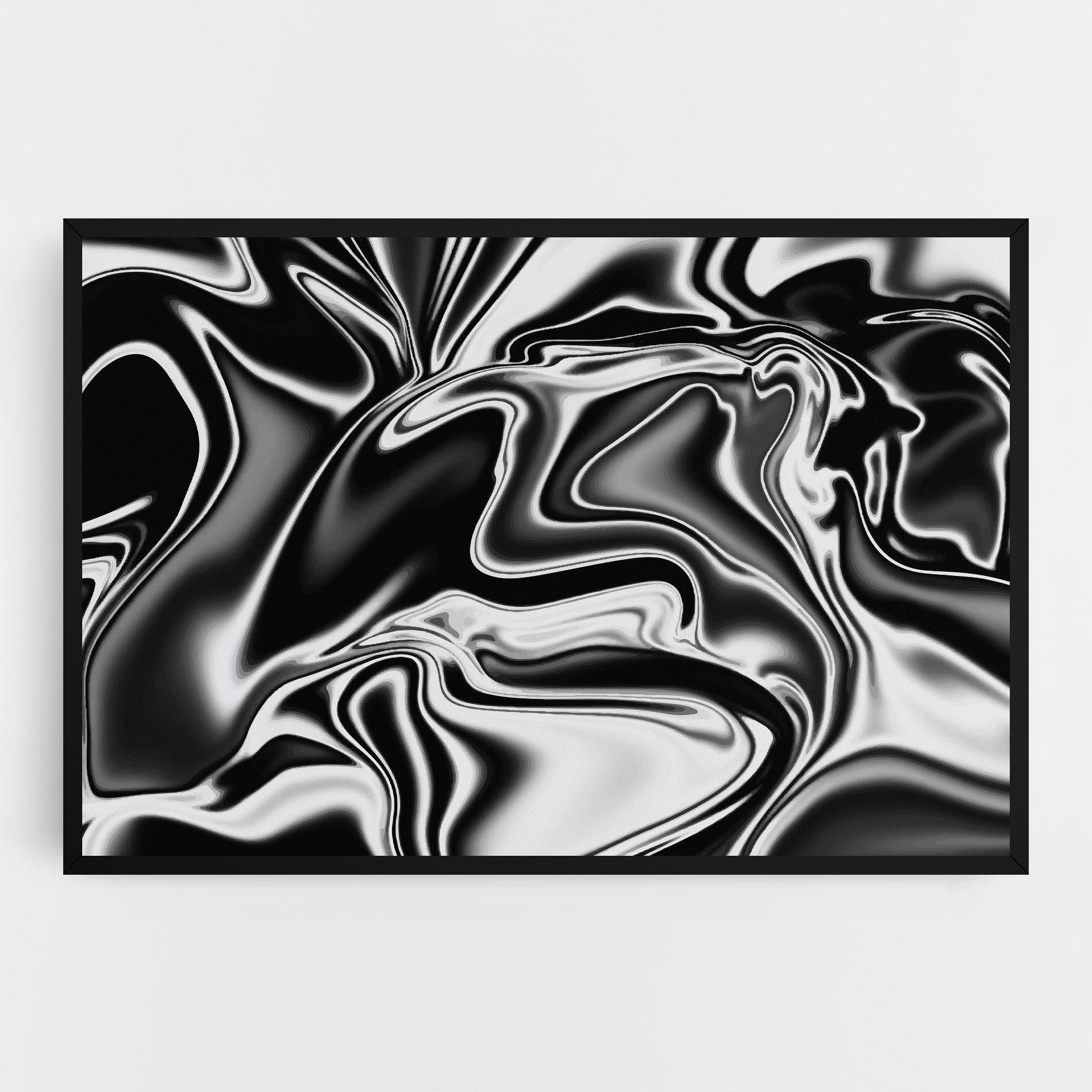 Vászonkép Silver Black Art mockup 0