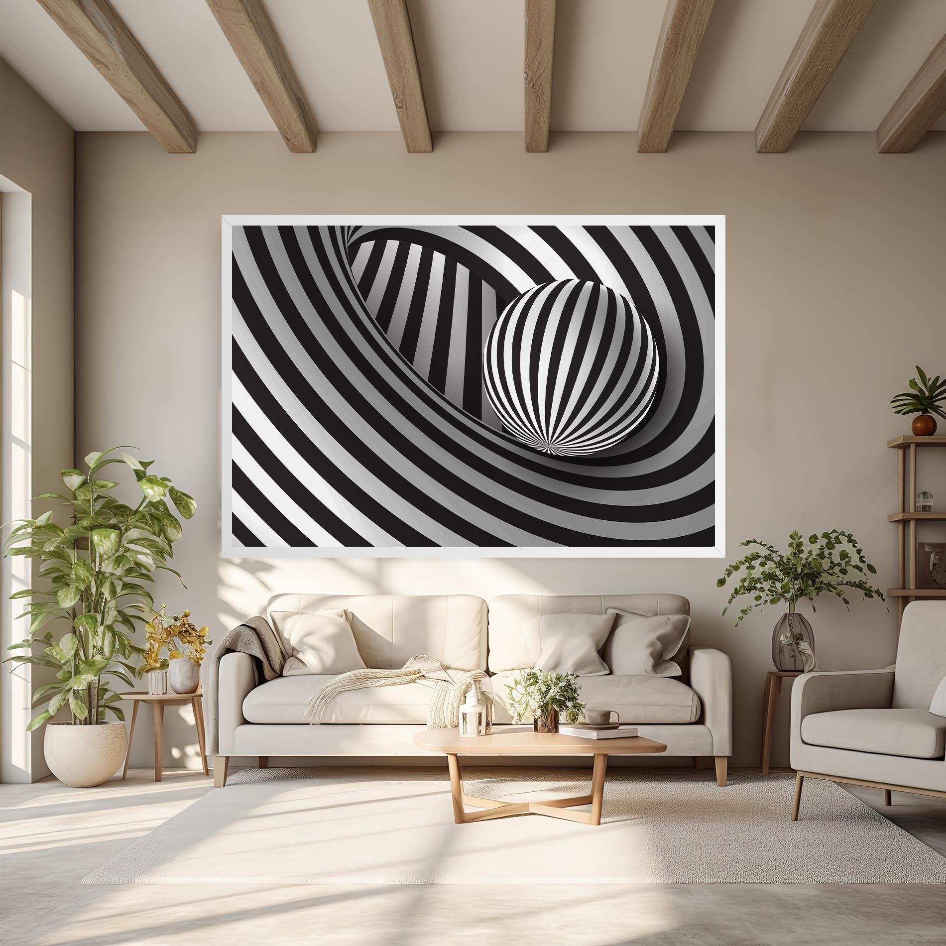 3d Zebra Ball mockup 6