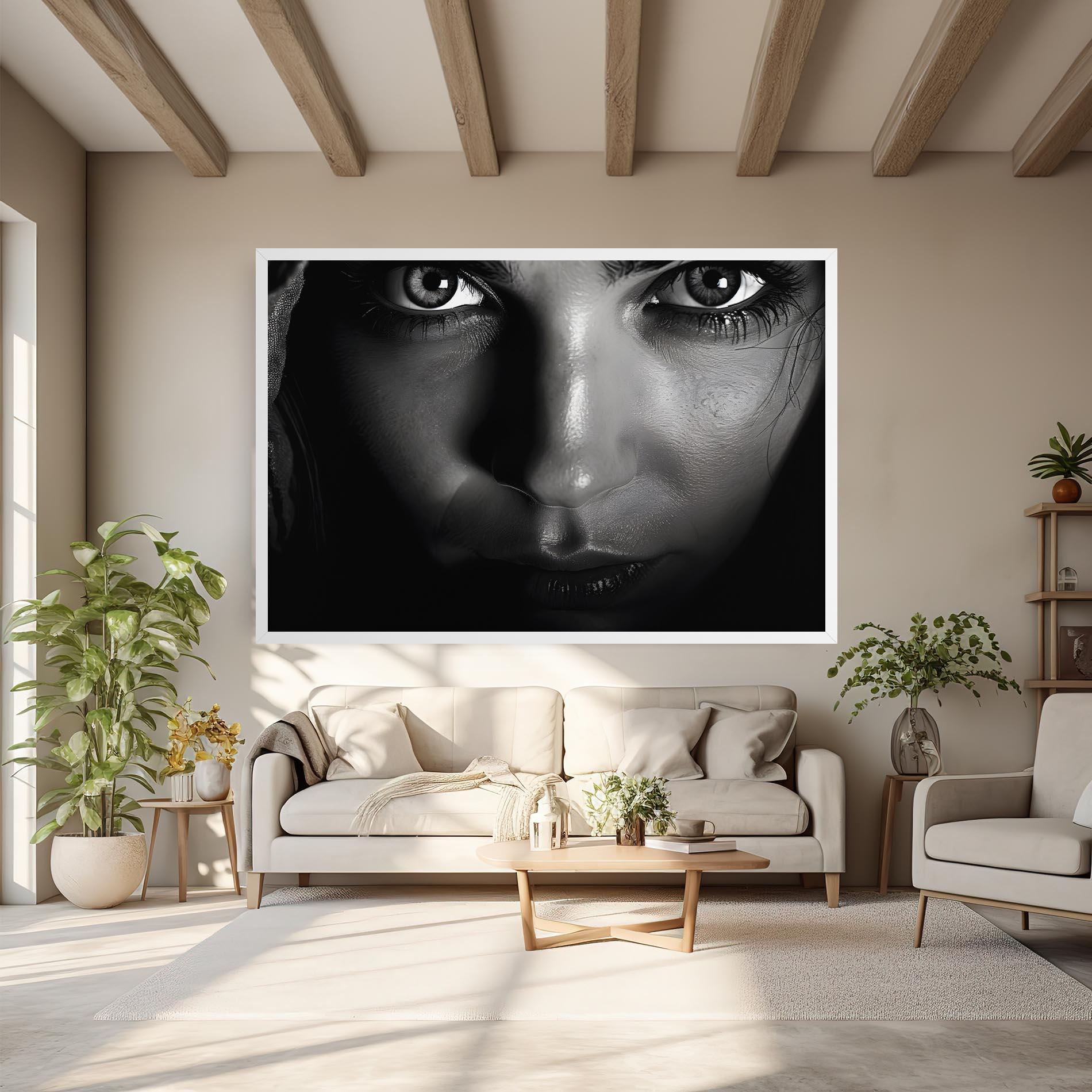 Vászonkép Closeup Portrait mockup 6