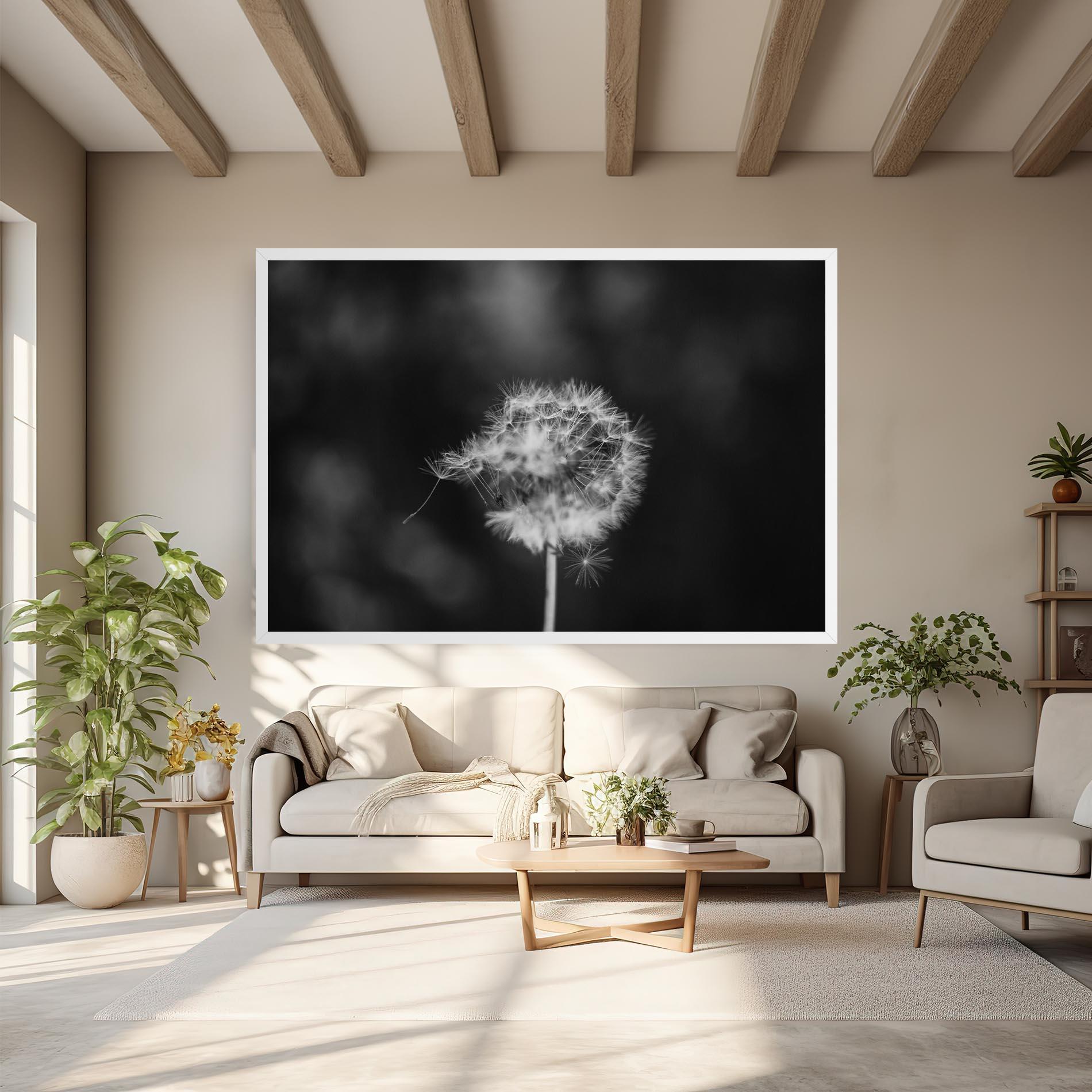 Vászonkép Grey Dandelion mockup 6
