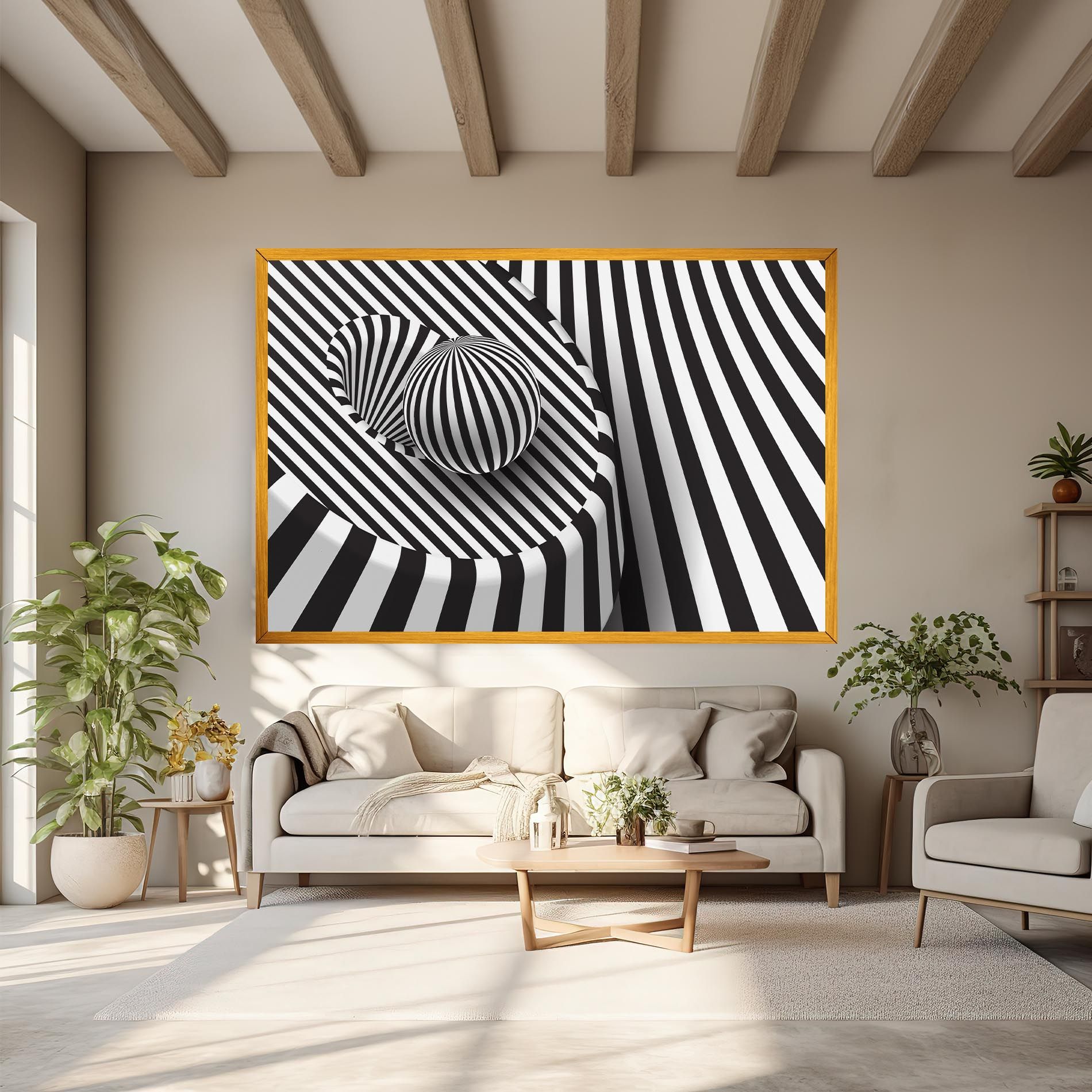 3d Ball Zebra mockup 6