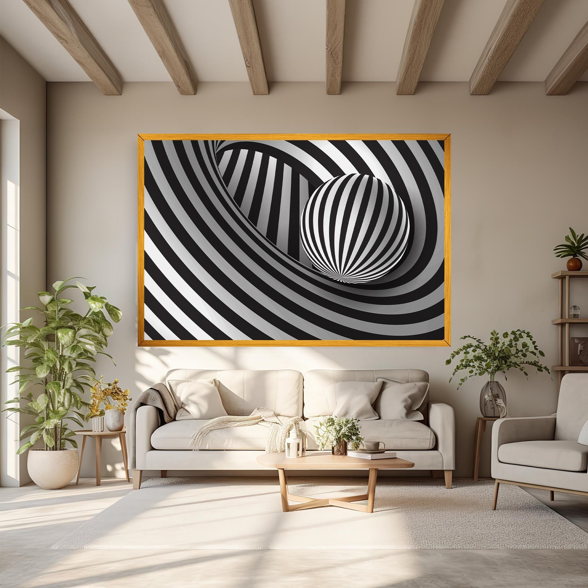3d Zebra Ball mockup 6