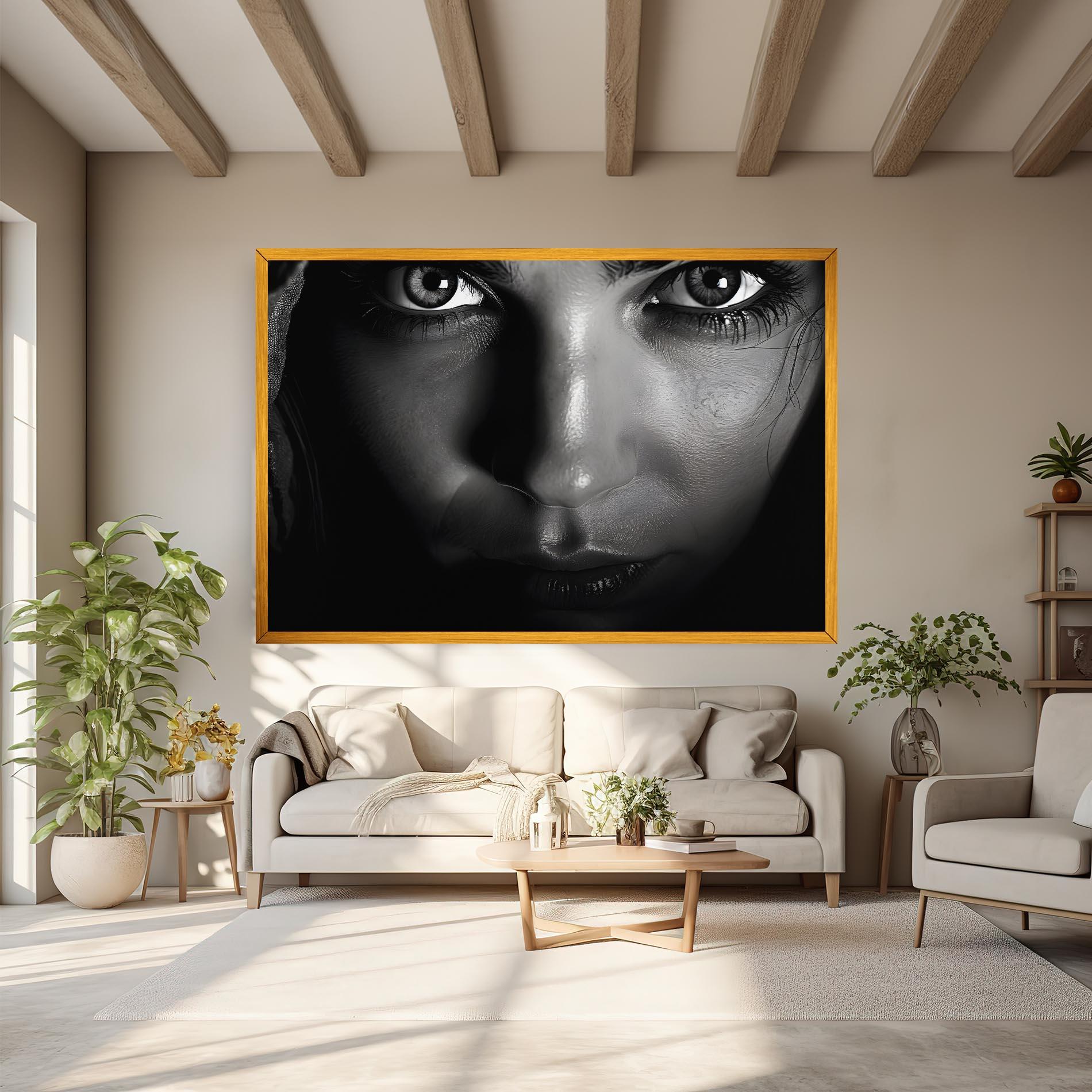 Vászonkép Closeup Portrait mockup 6