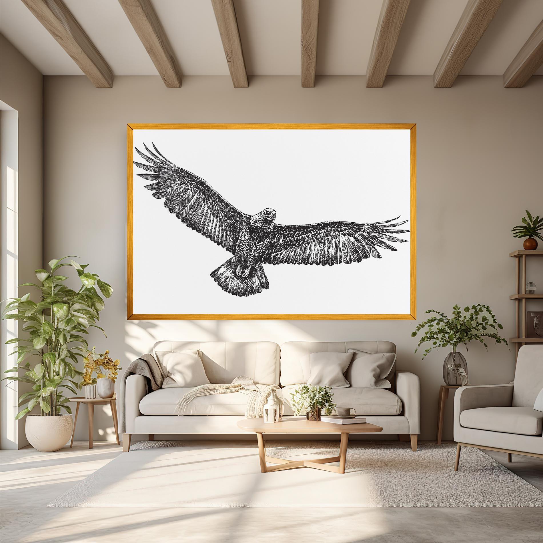 Vászonkép Eagle Art Line mockup 6