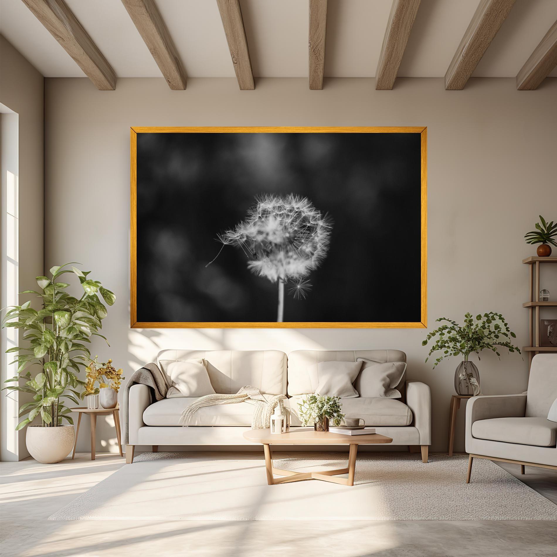 Vászonkép Grey Dandelion mockup 6