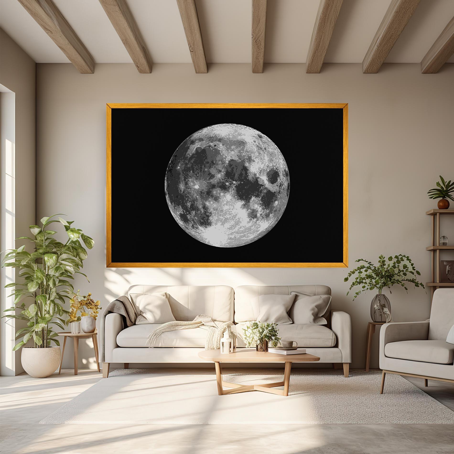 Vászonkép Grey Shiny Moon mockup 6