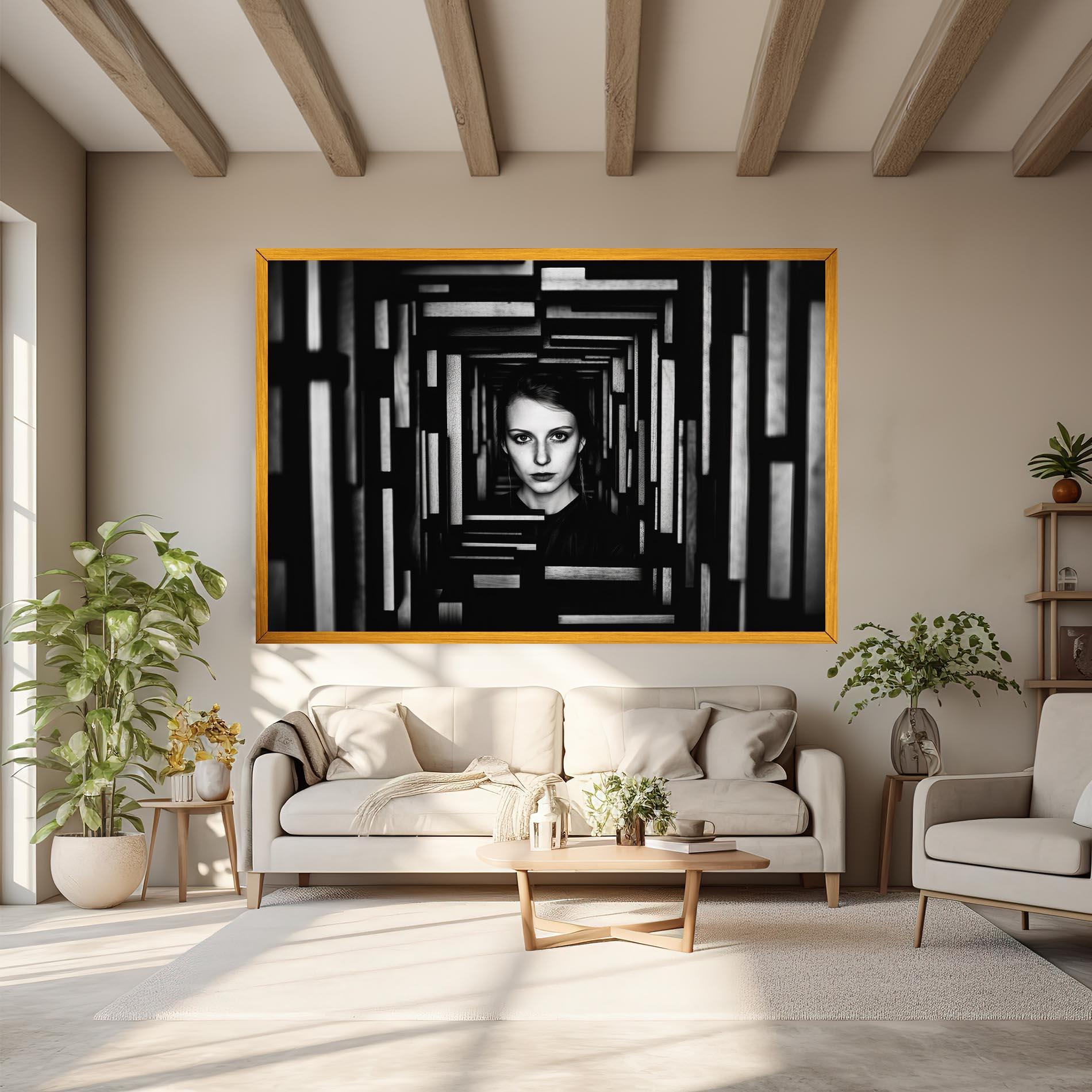 Vászonkép Tunnel Woman mockup 6