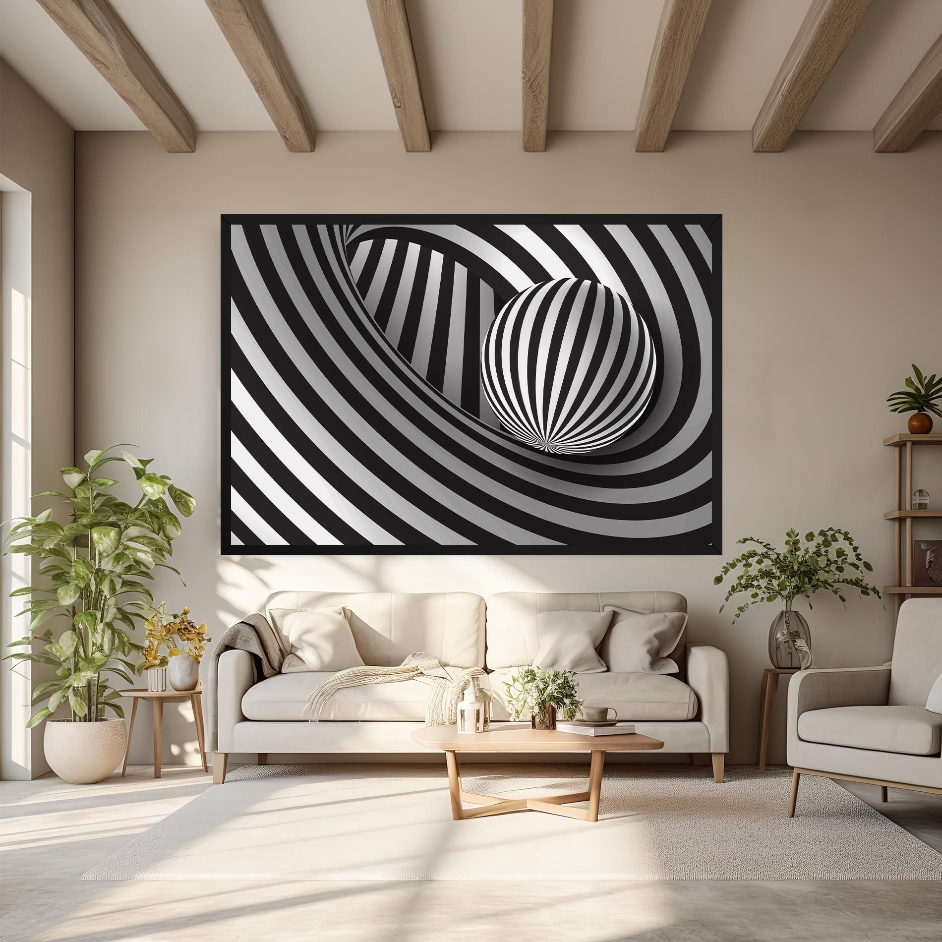 3d Zebra Ball mockup 6
