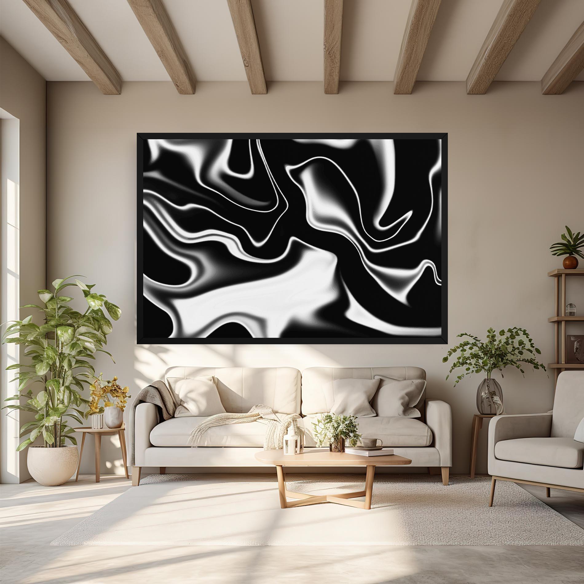 Vászonkép Black Metalic Art mockup 6