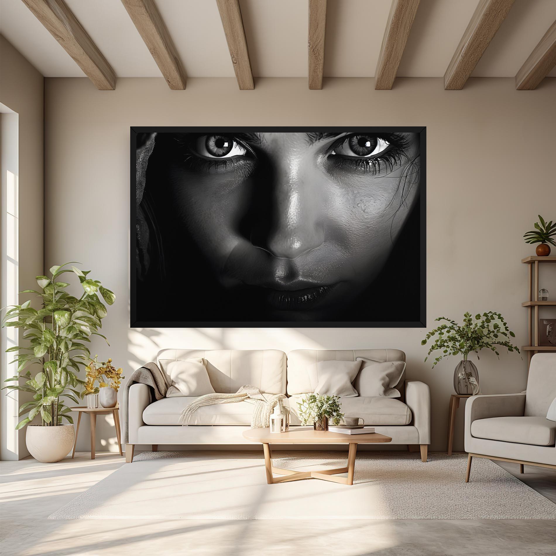 Vászonkép Closeup Portrait mockup 6