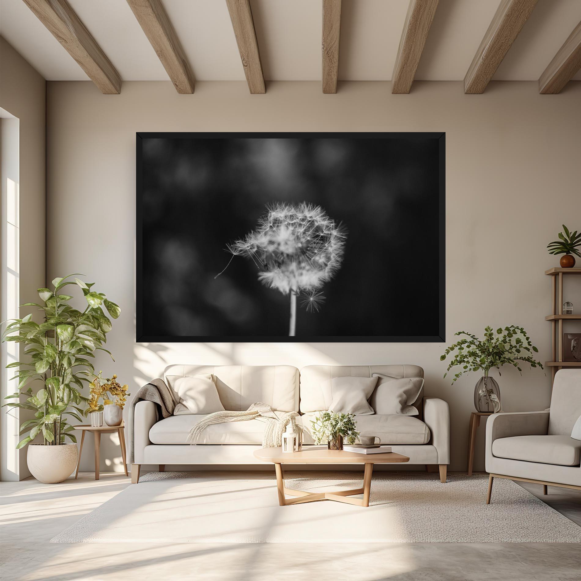 Vászonkép Grey Dandelion mockup 6