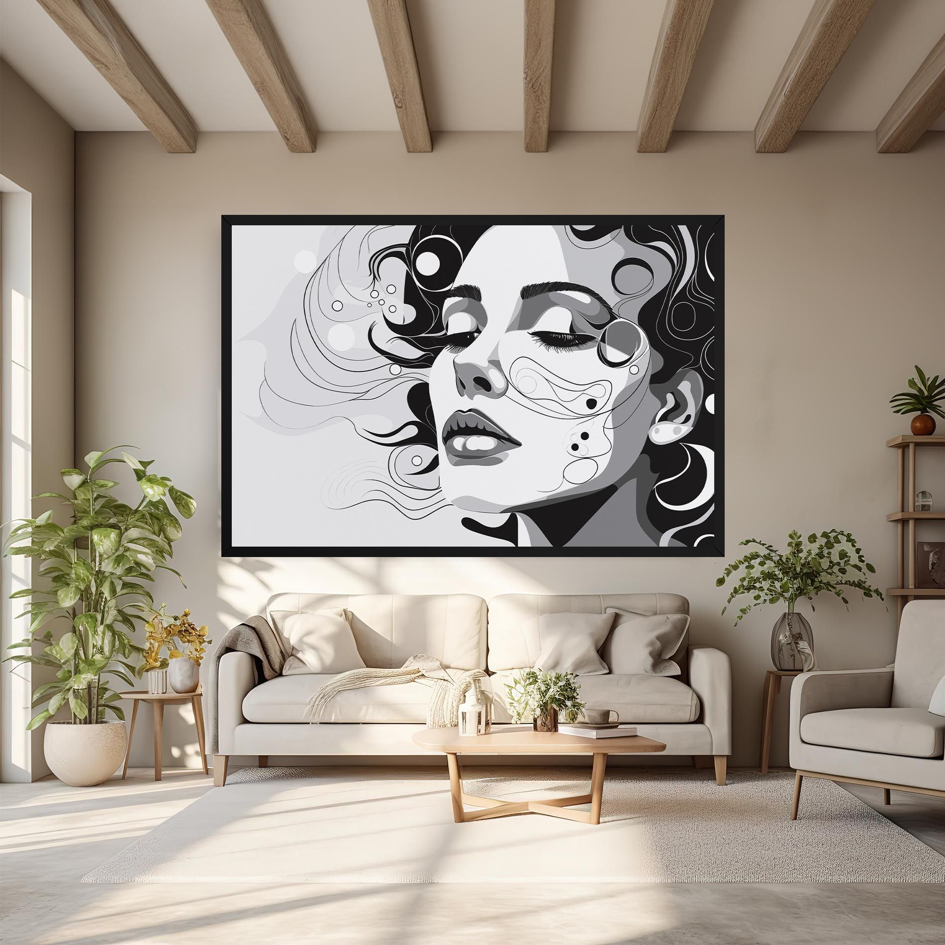 Grey Face Woman mockup 6