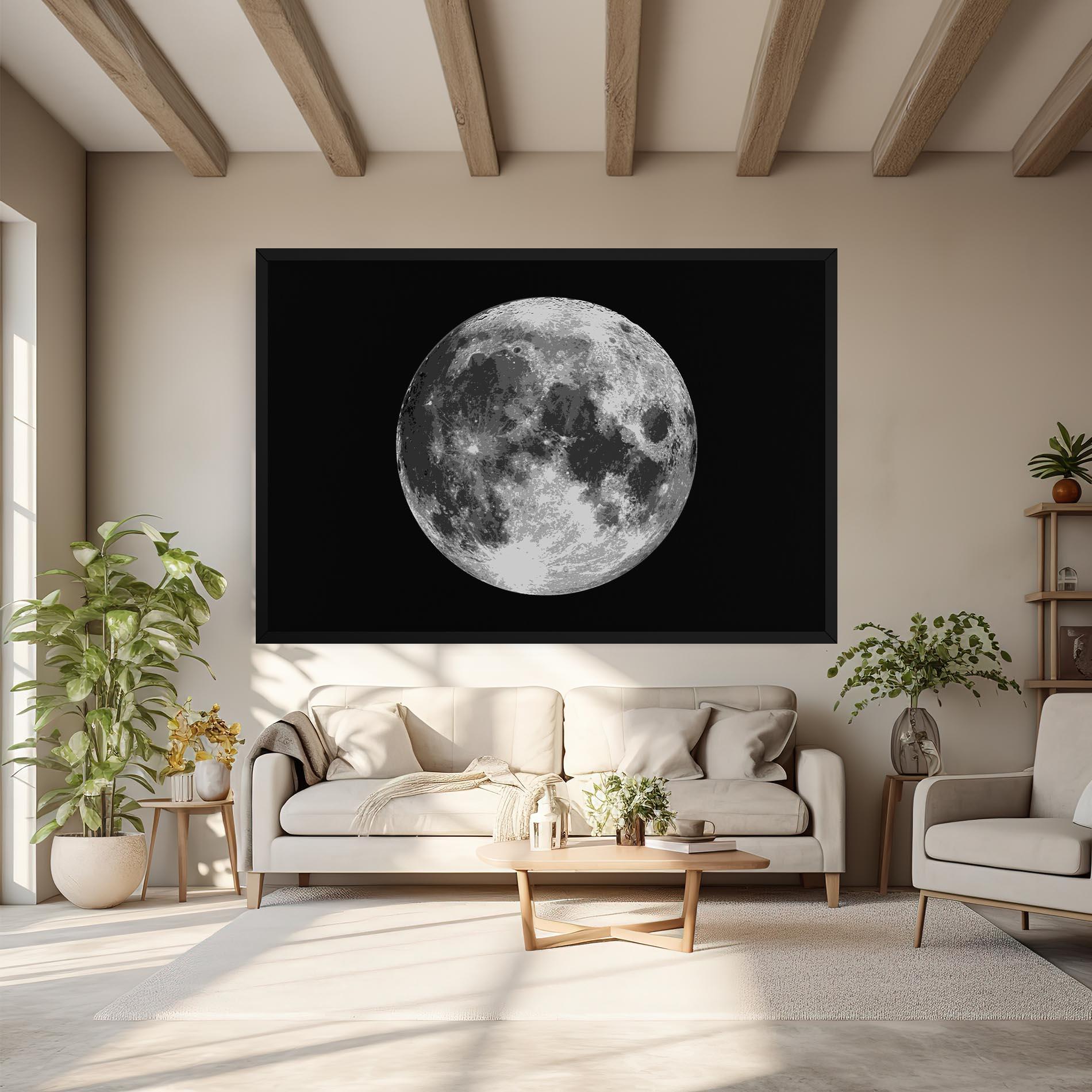 Vászonkép Grey Shiny Moon mockup 6