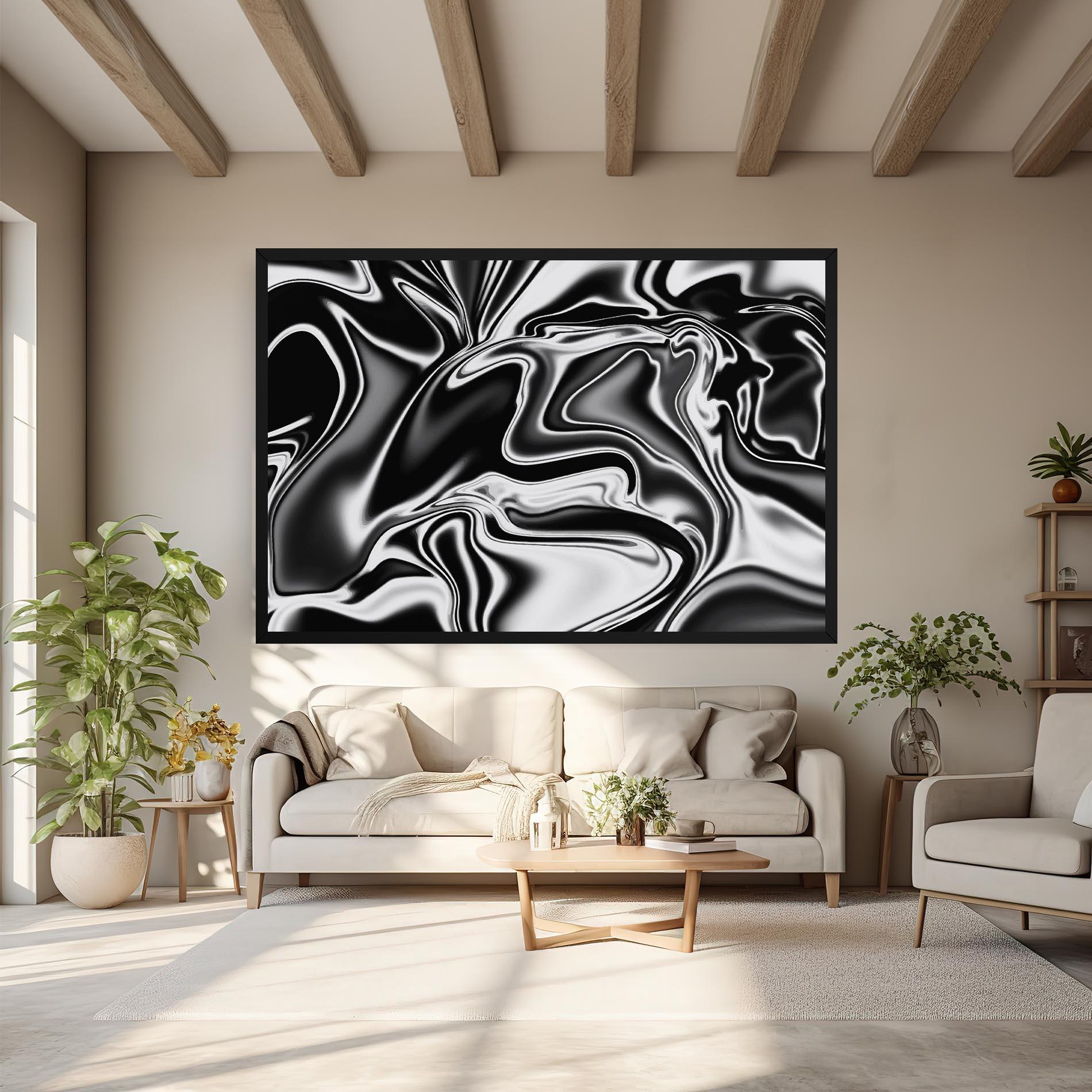 Vászonkép Silver Black Art mockup 6