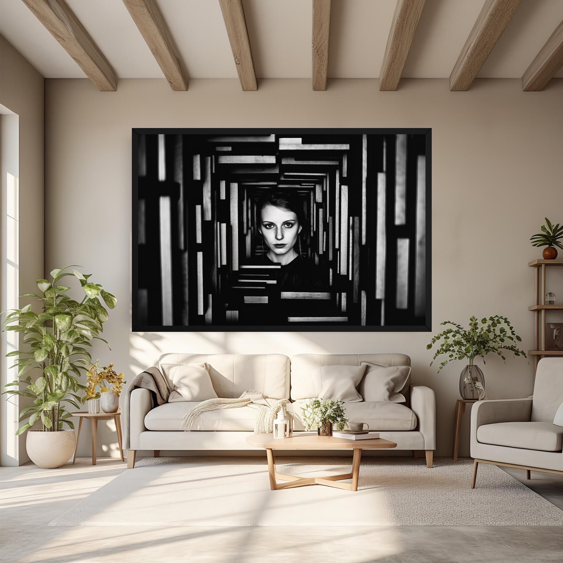 Vászonkép Tunnel Woman mockup 6