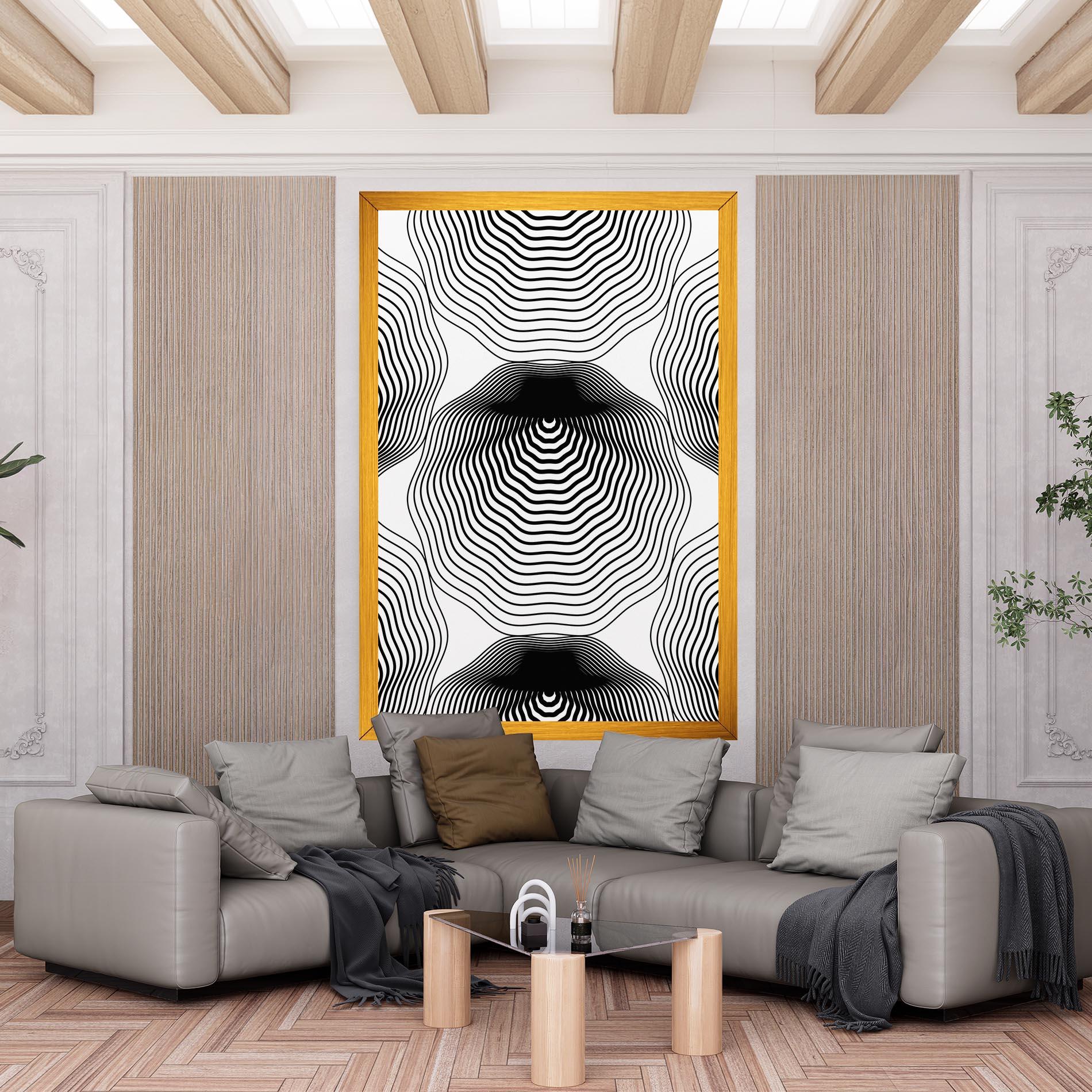 Vászonkép Black Line Art mockup 6