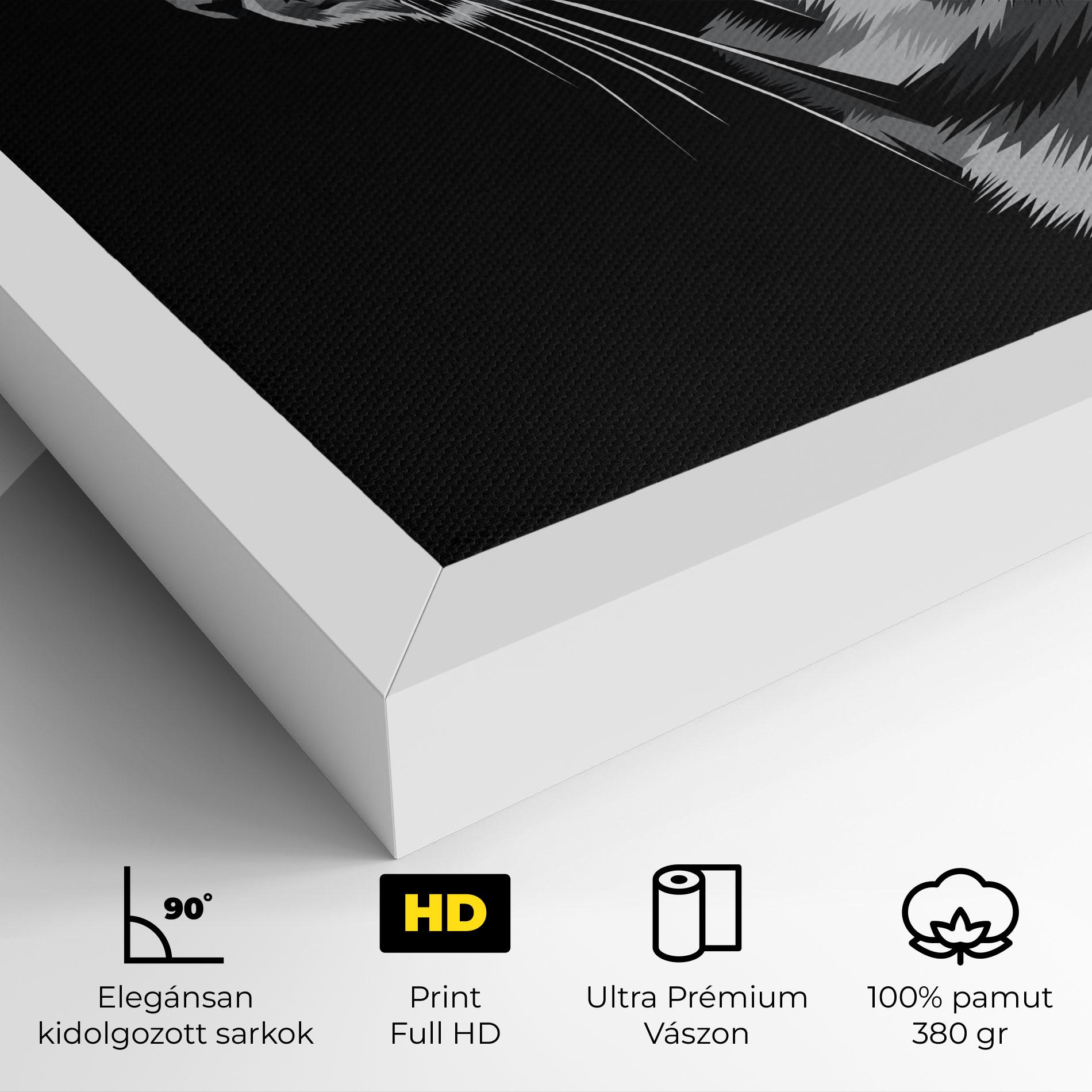 Vászonkép Black Grey Cat mockup 4