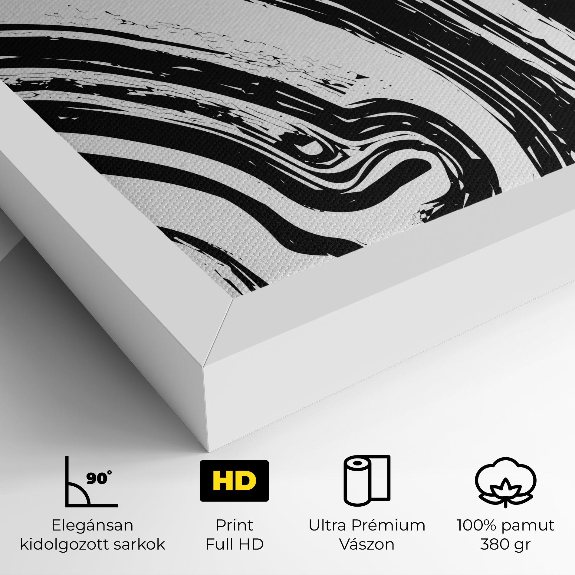 Vászonkép Black Liquid White mockup 4