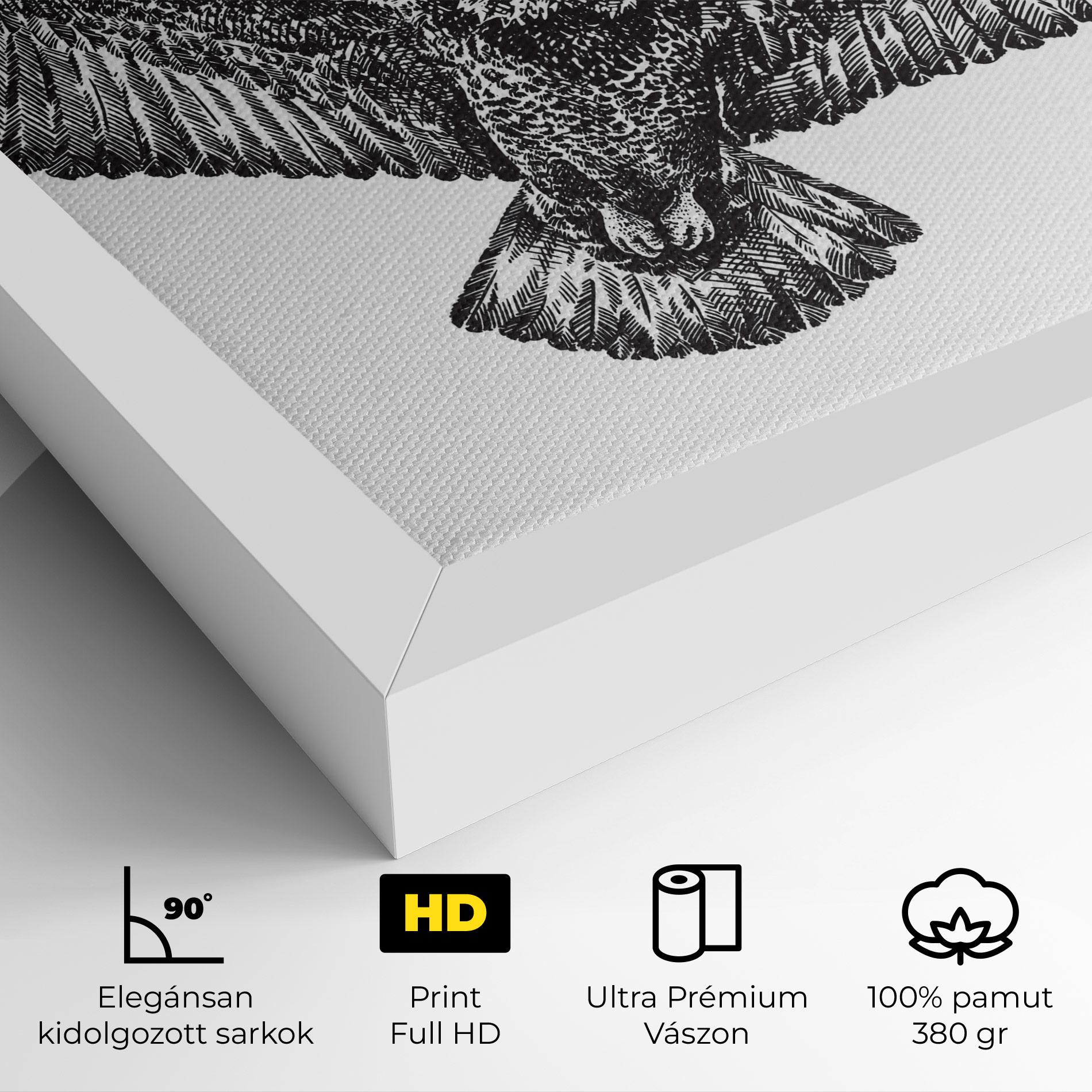 Vászonkép Eagle Art Line mockup 4