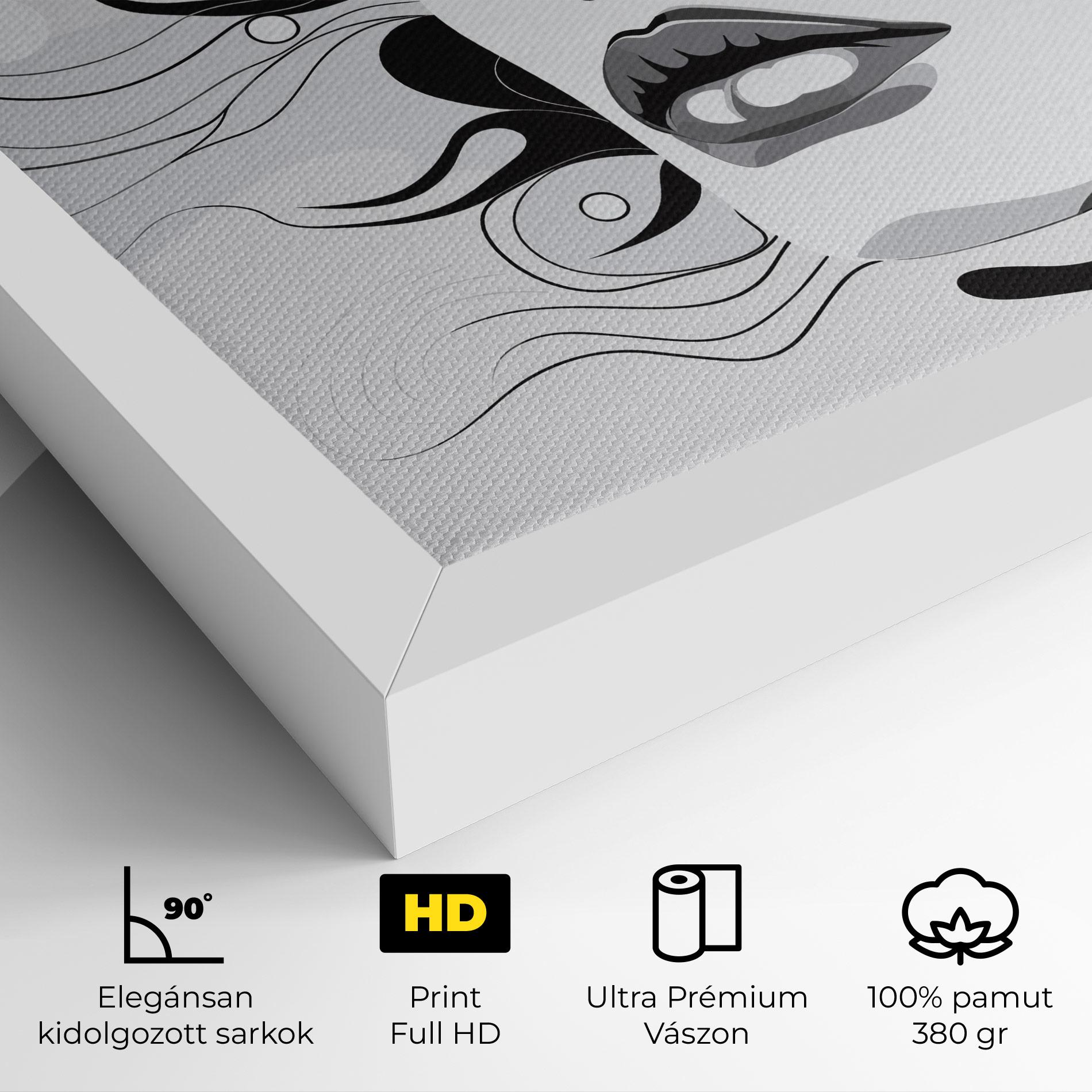 Vászonkép Grey Face Woman mockup 4