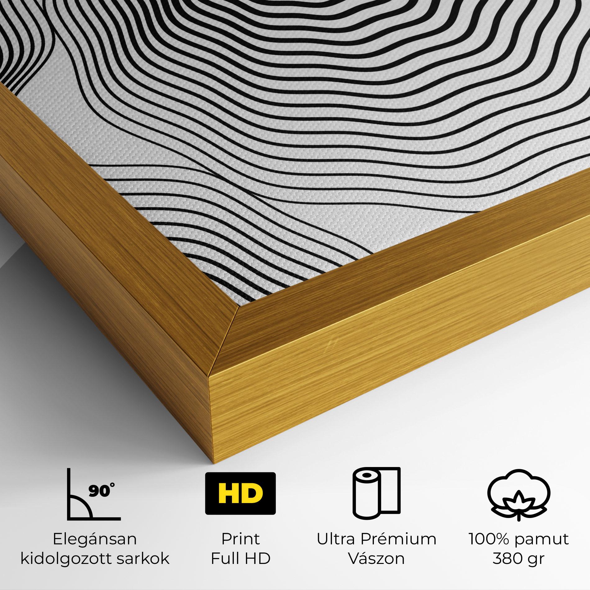 Vászonkép Black Line Art mockup 4