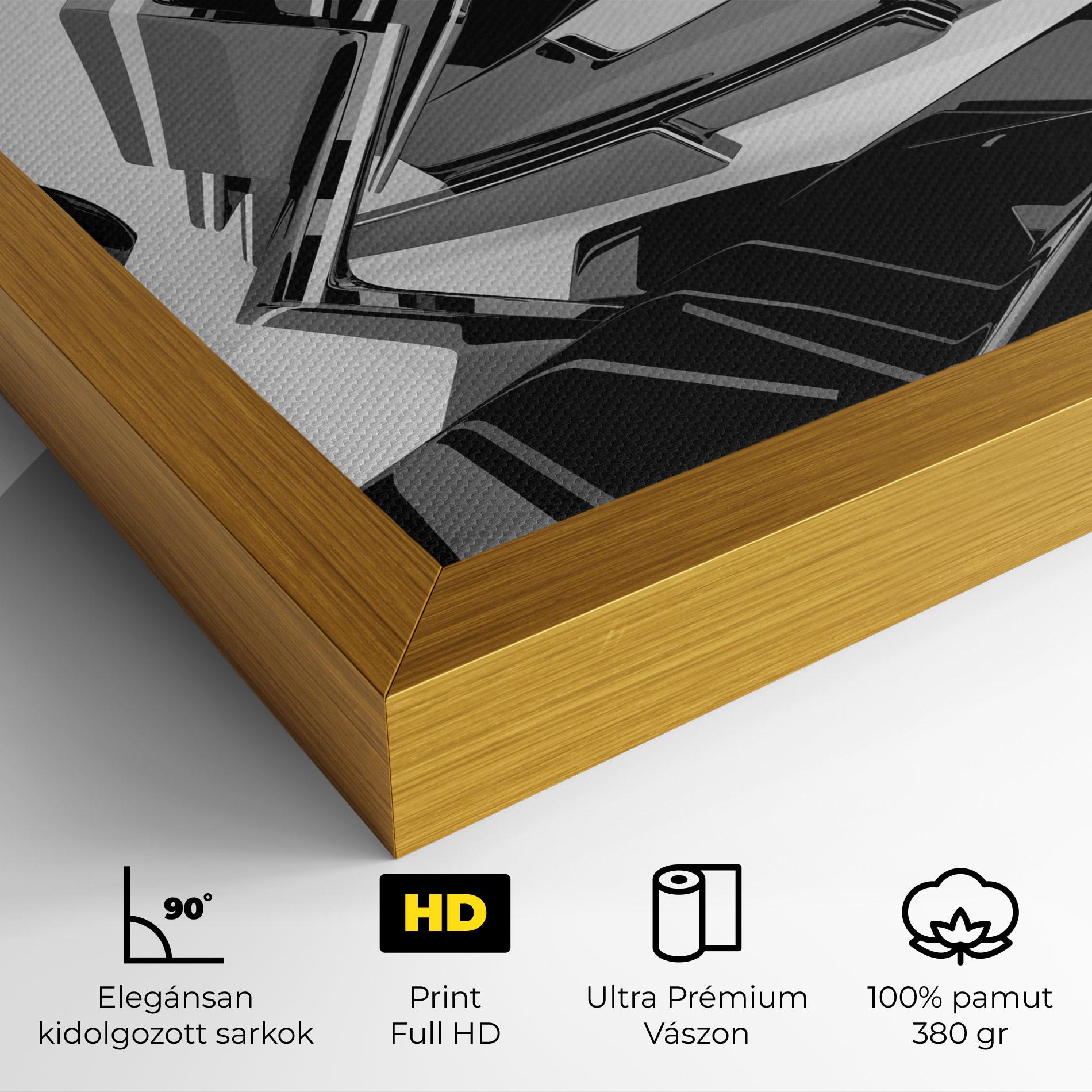 Vászonkép Black Sculpture mockup 4