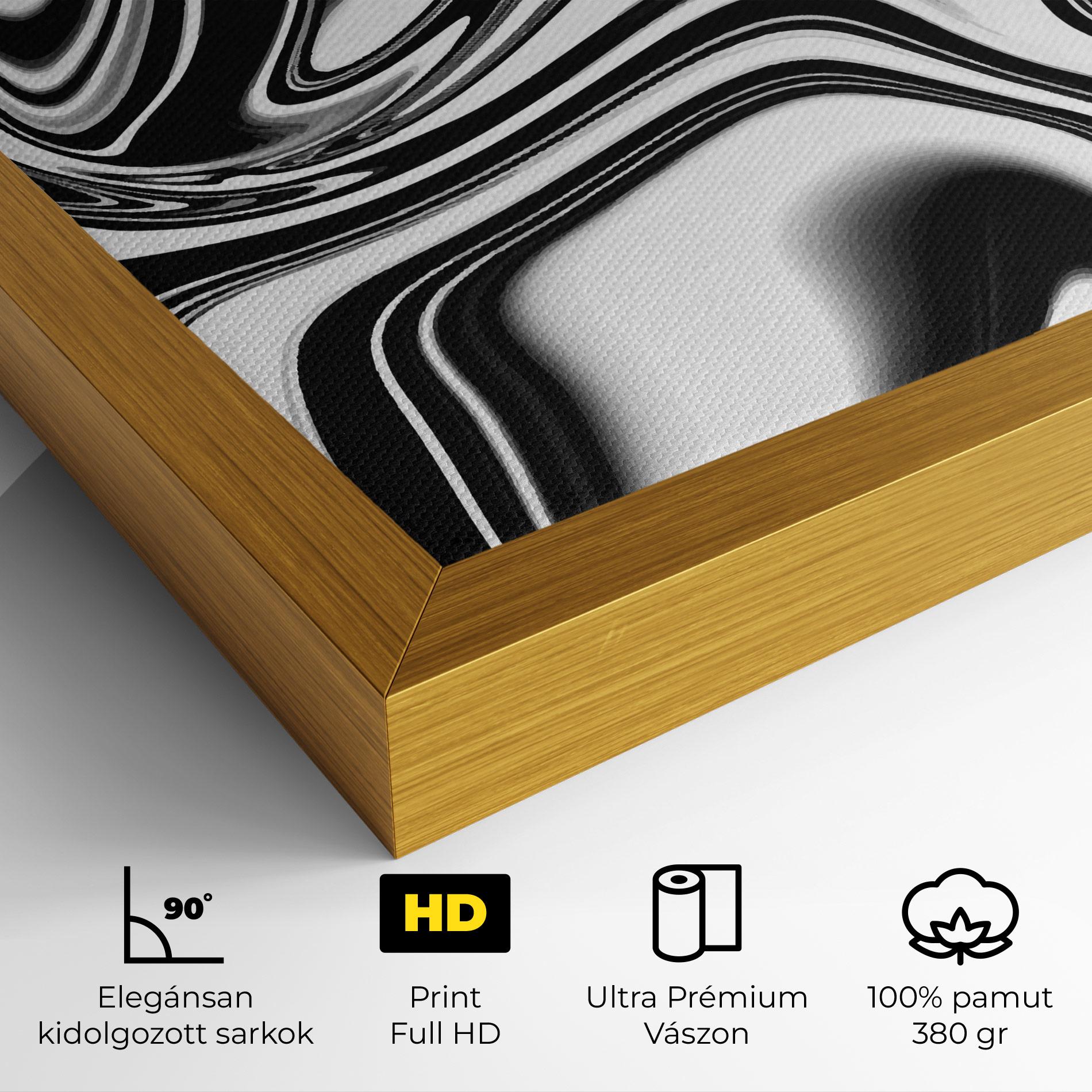Vászonkép Black White Liquid mockup 4