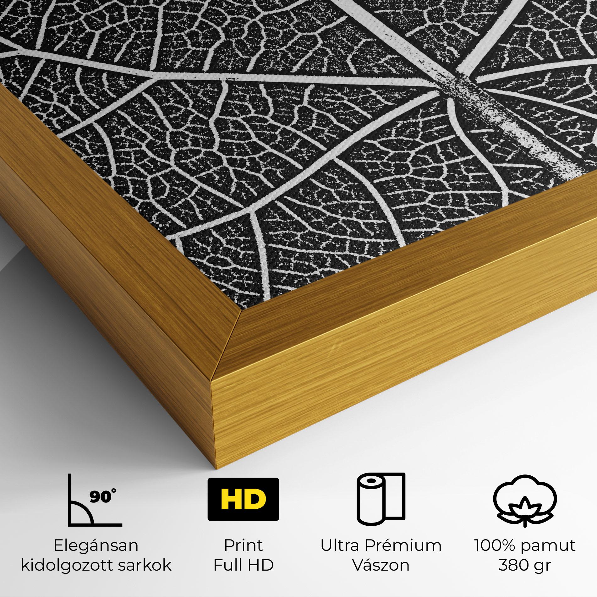 Vászonkép Close Grey Leaf mockup 4