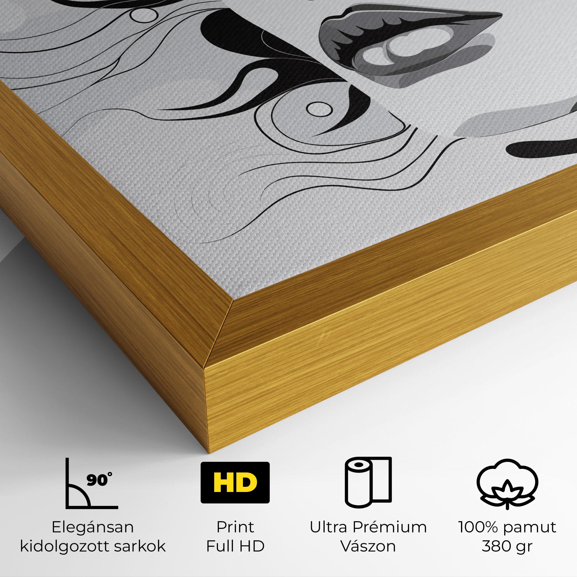 Vászonkép Grey Face Woman mockup 4