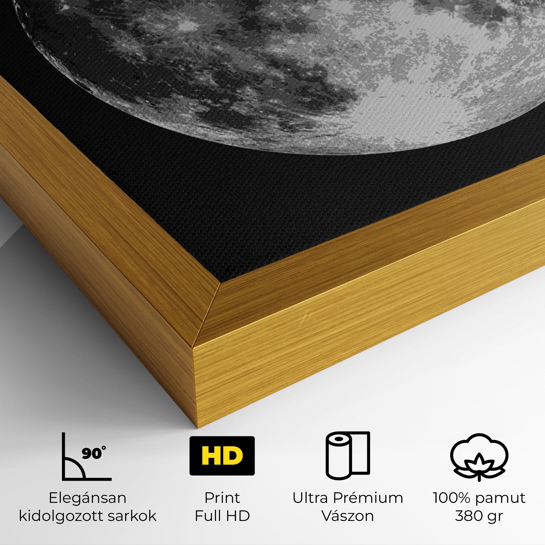 Vászonkép Grey Shiny Moon mockup 4