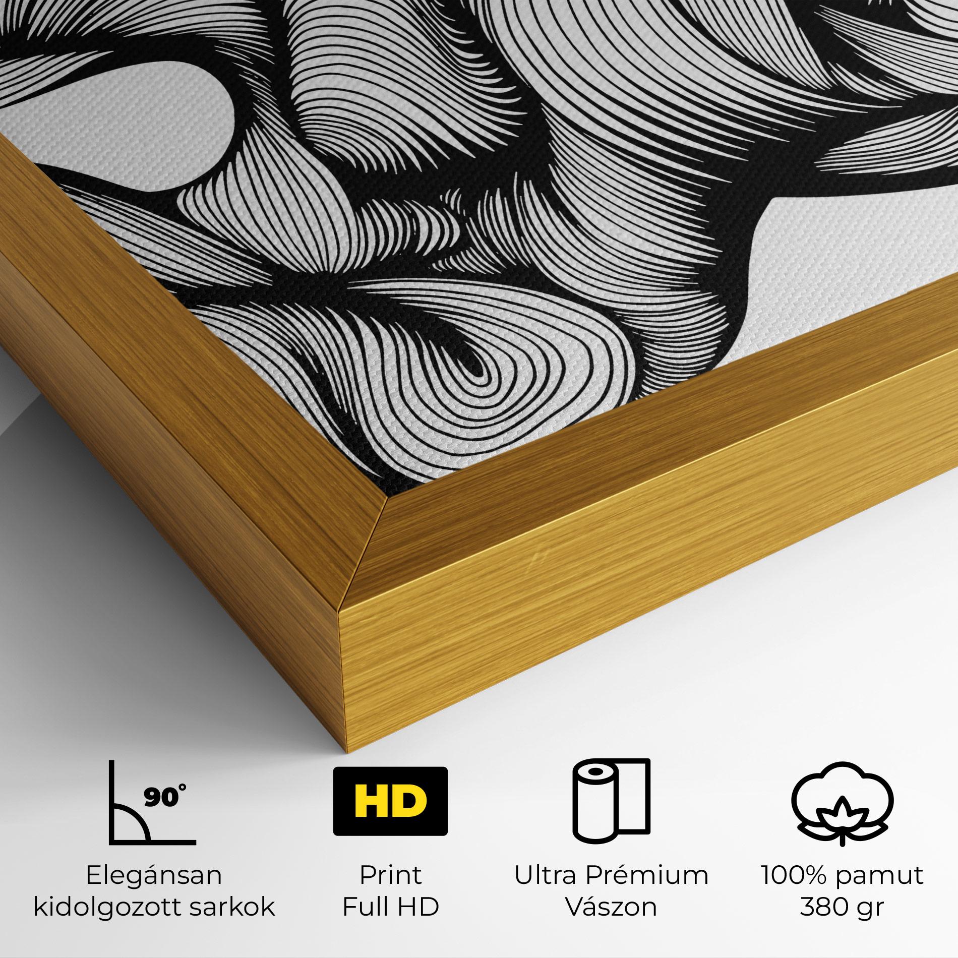 Vászonkép Monochrome Doodle mockup 4