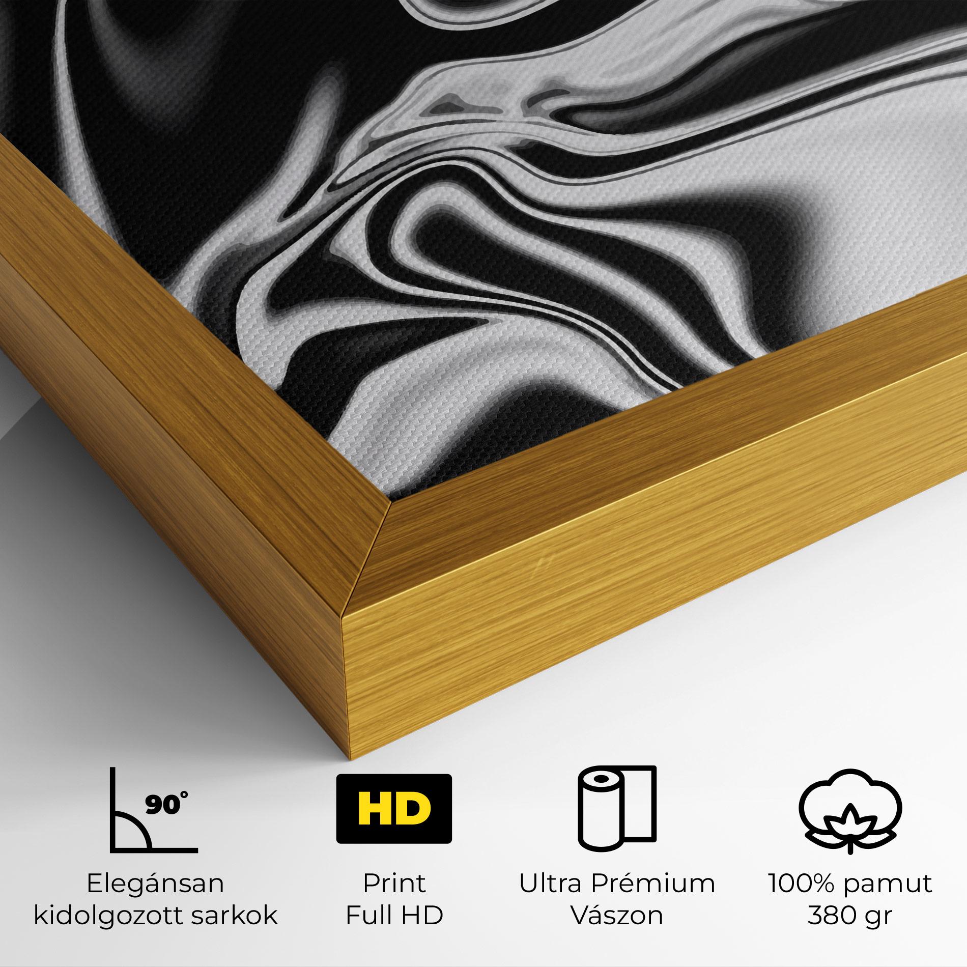 Vászonkép Silver Black Art mockup 4