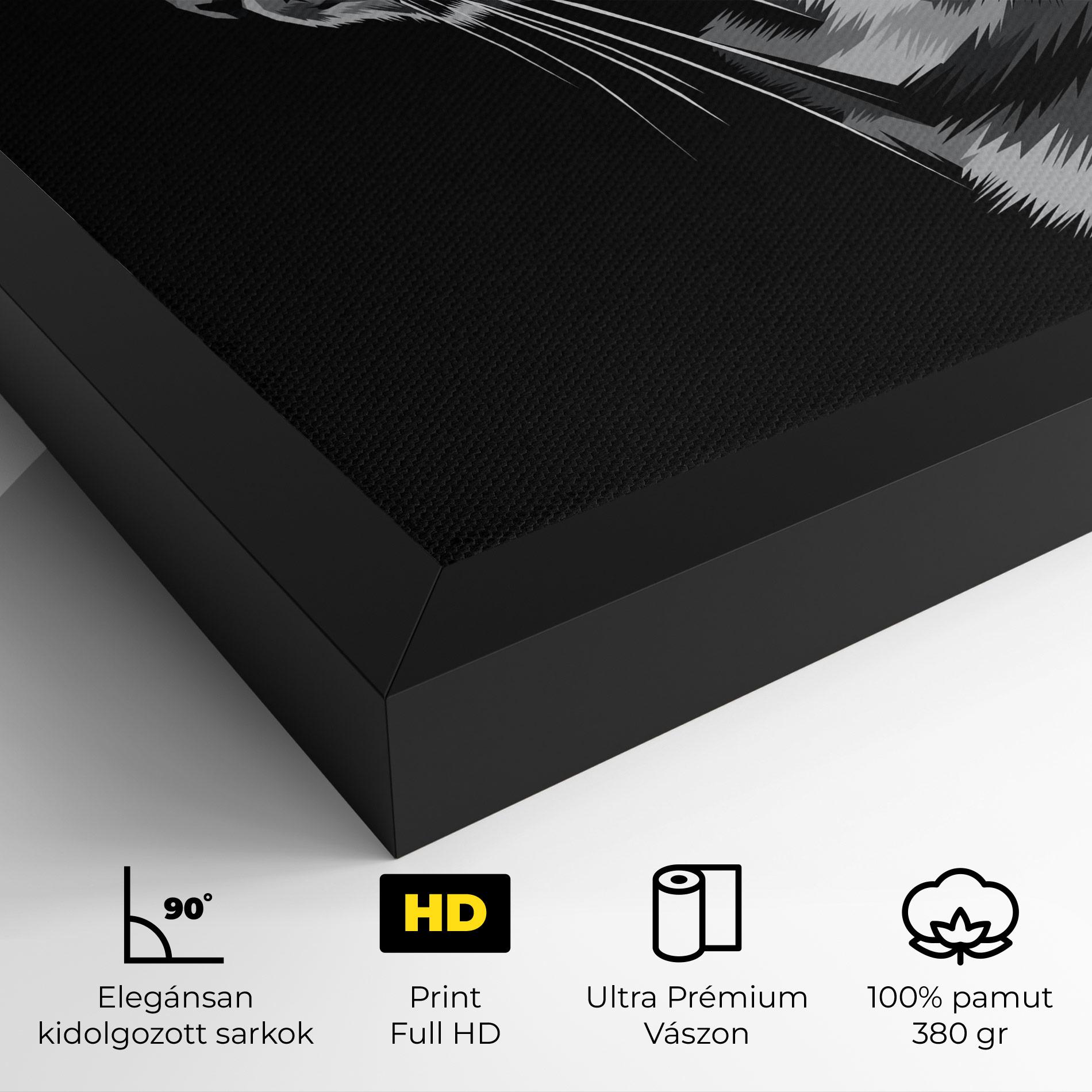 Vászonkép Black Grey Cat mockup 4