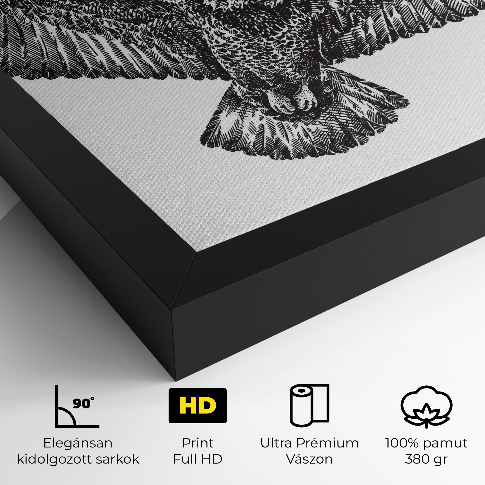Vászonkép Eagle Art Line mockup 4