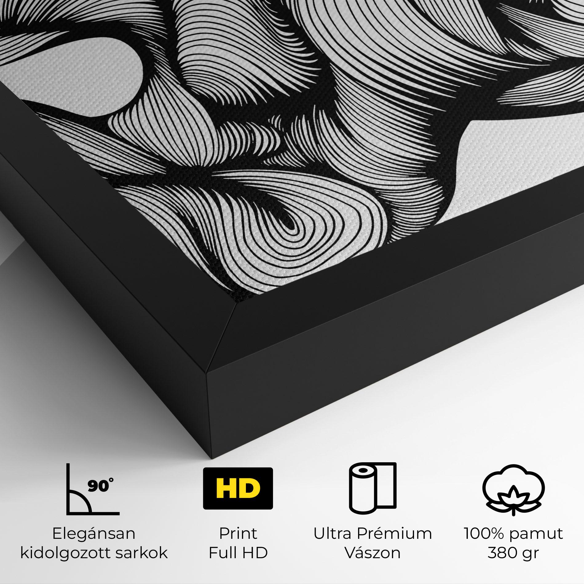 Vászonkép Monochrome Doodle mockup 4