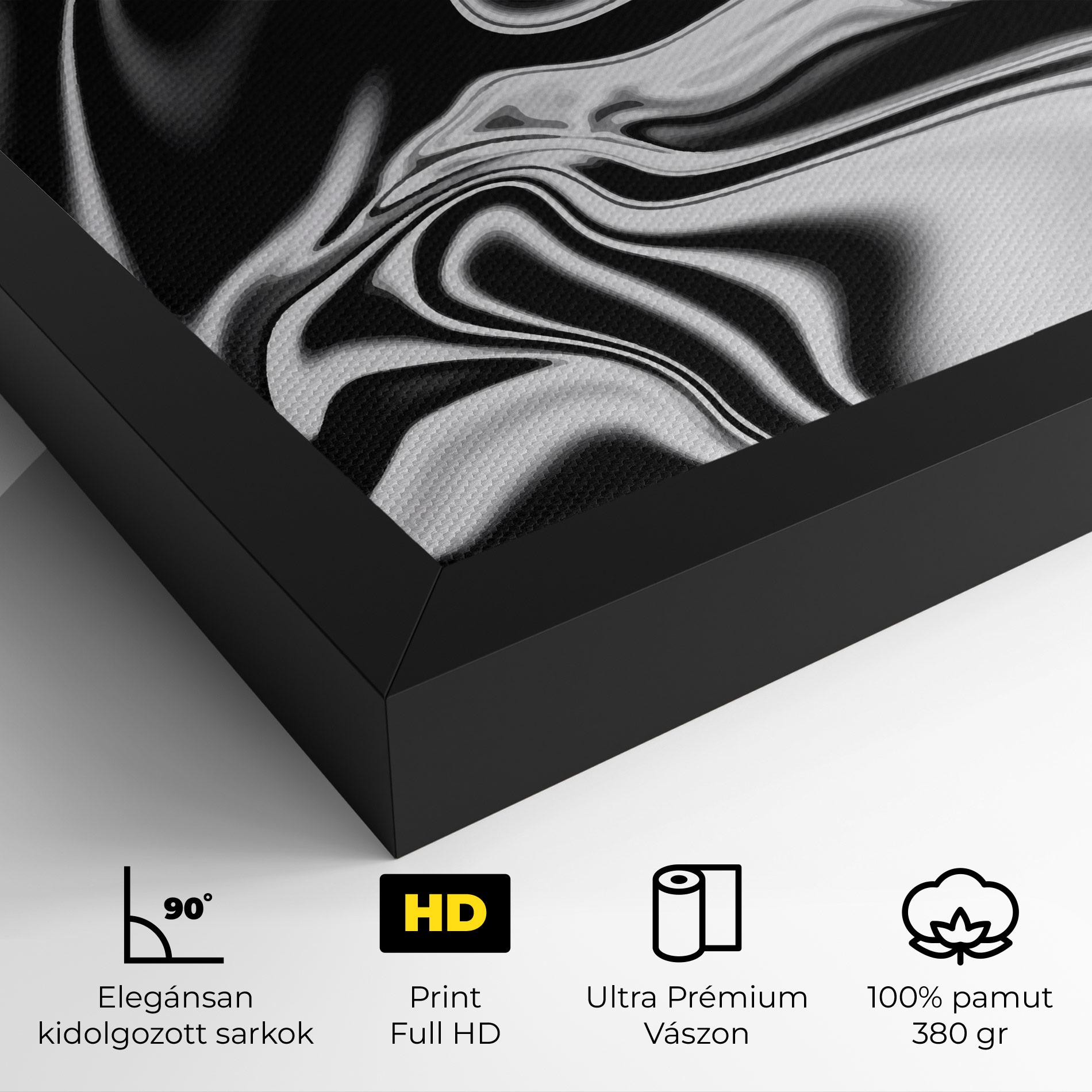 Vászonkép Silver Black Art mockup 4