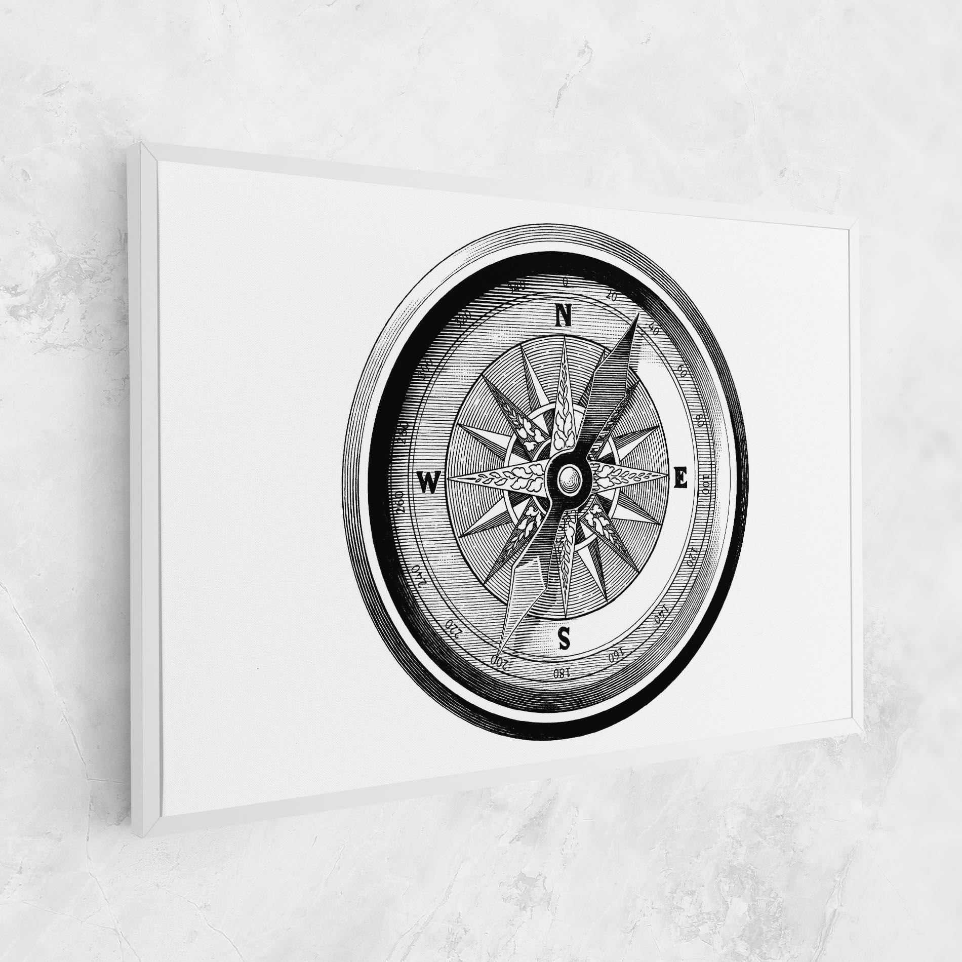 Vászonkép Black Compass mockup 1