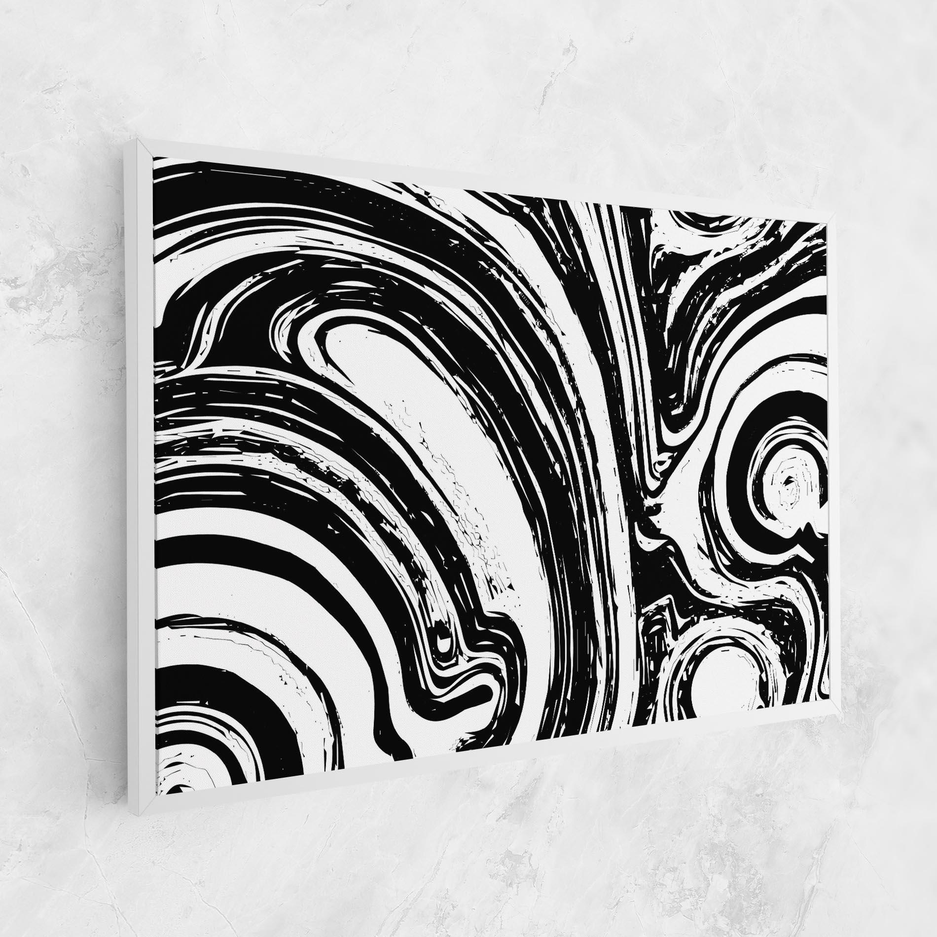 Vászonkép Black Liquid White mockup 1