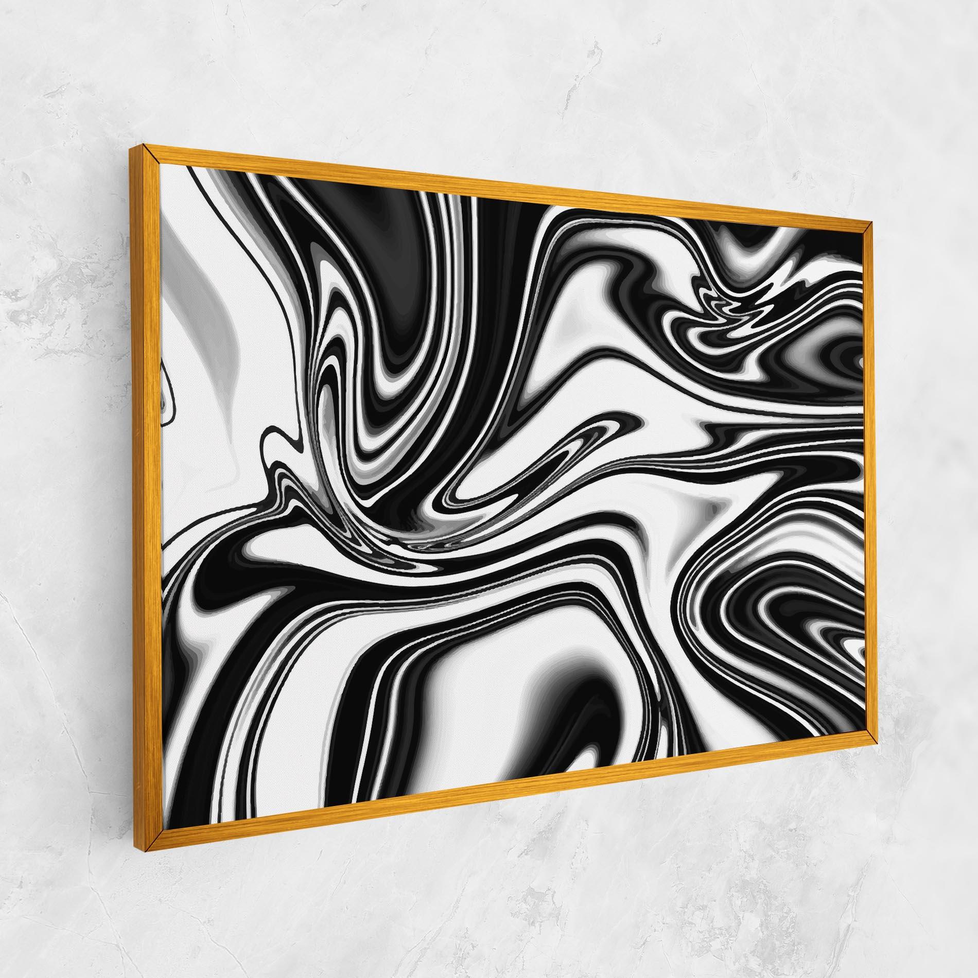 Vászonkép Black White Liquid mockup 1