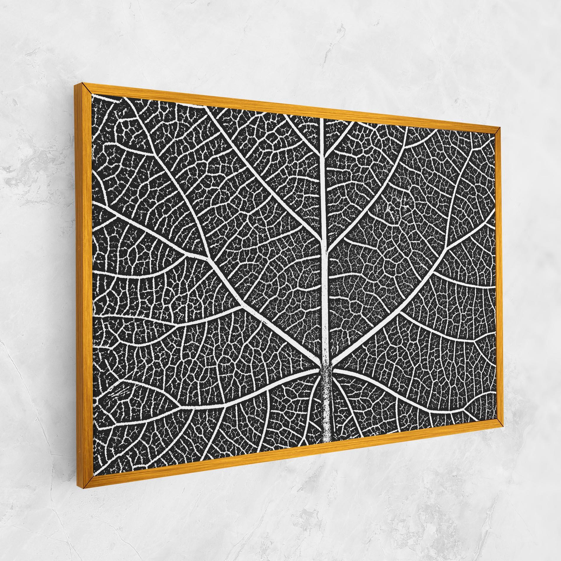 Vászonkép Close Grey Leaf mockup 1